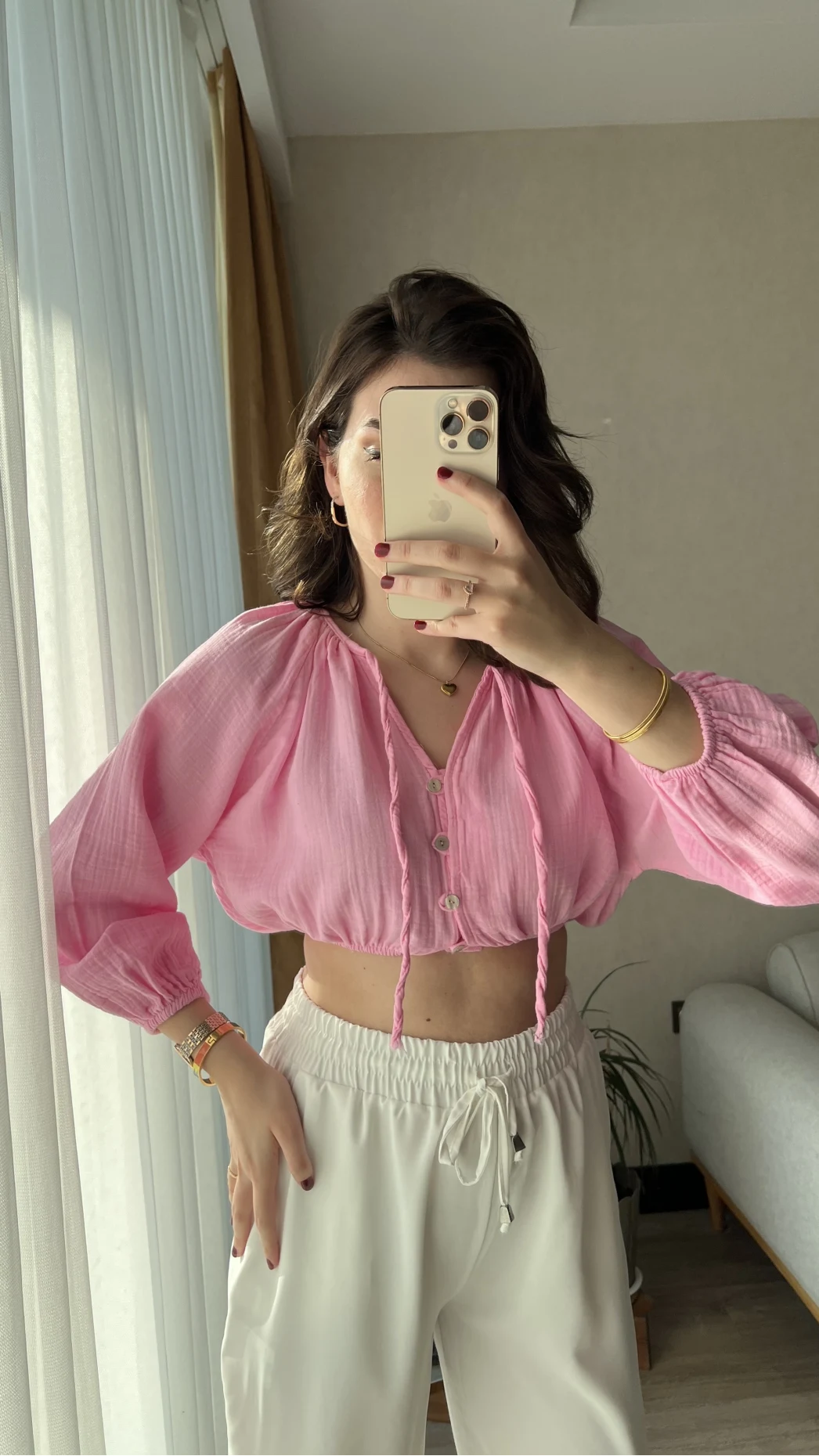 Cedriic Beli Lastikli Bluz