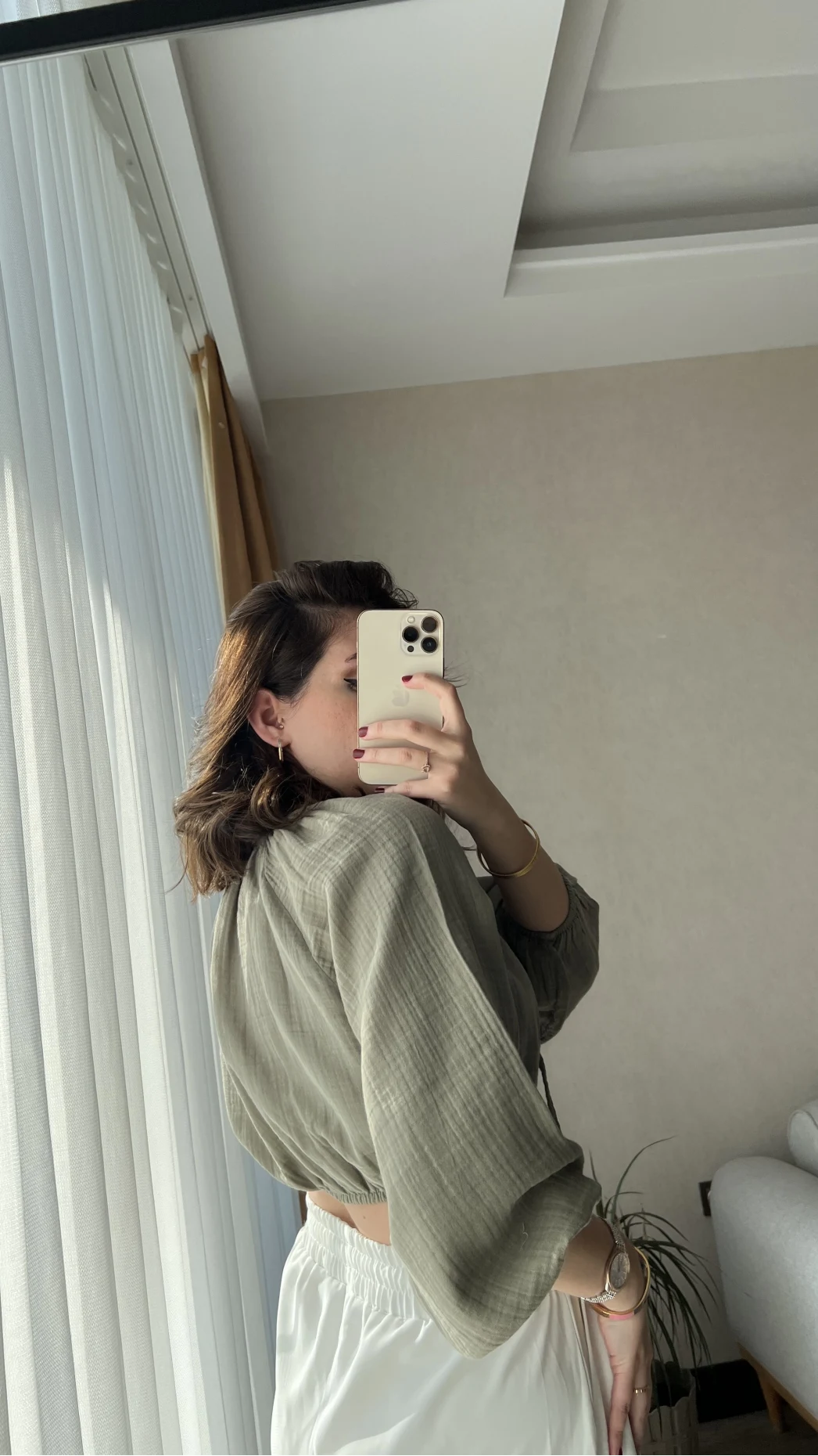 Cedriic Beli Lastikli Bluz