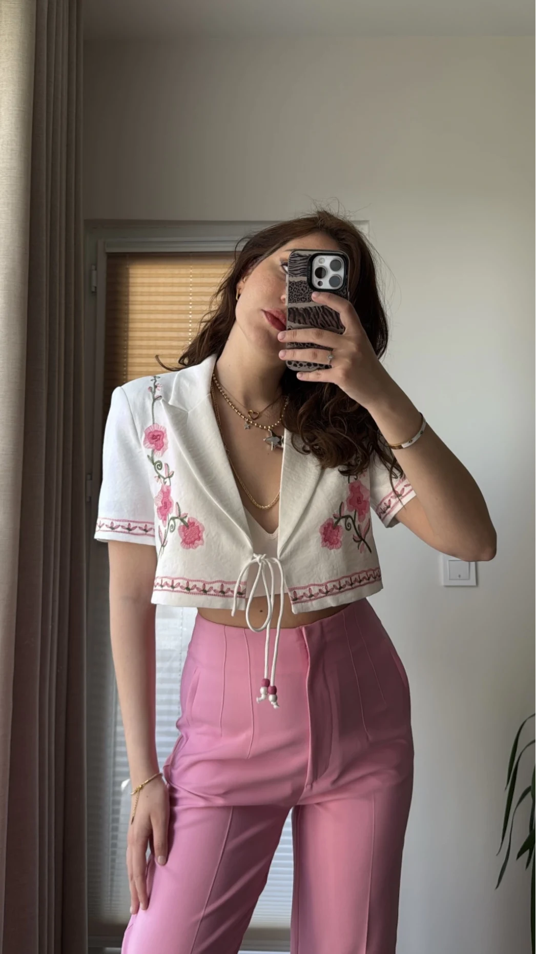 Çiçek Desenli Ceket