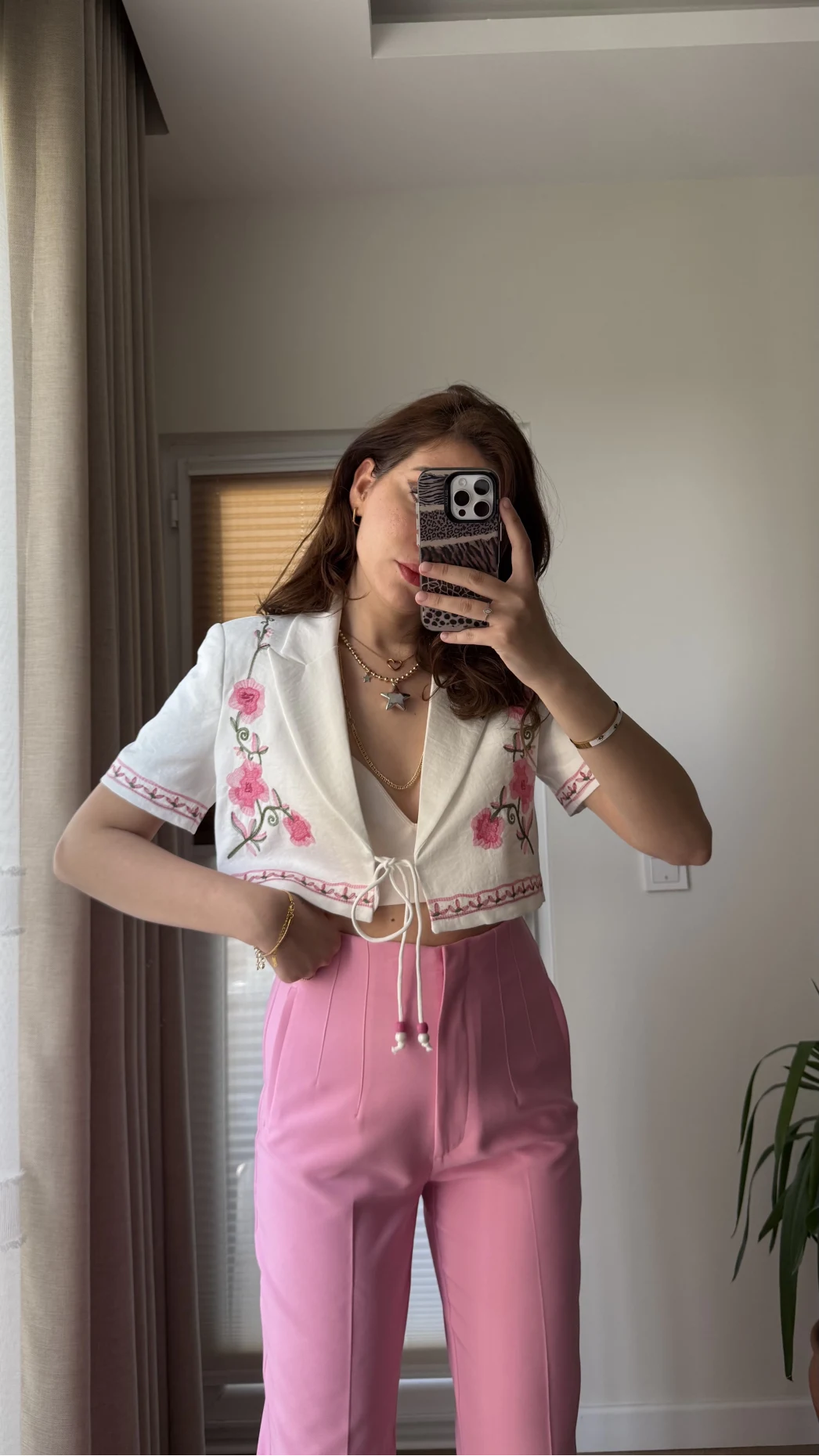 Çiçek Desenli Ceket