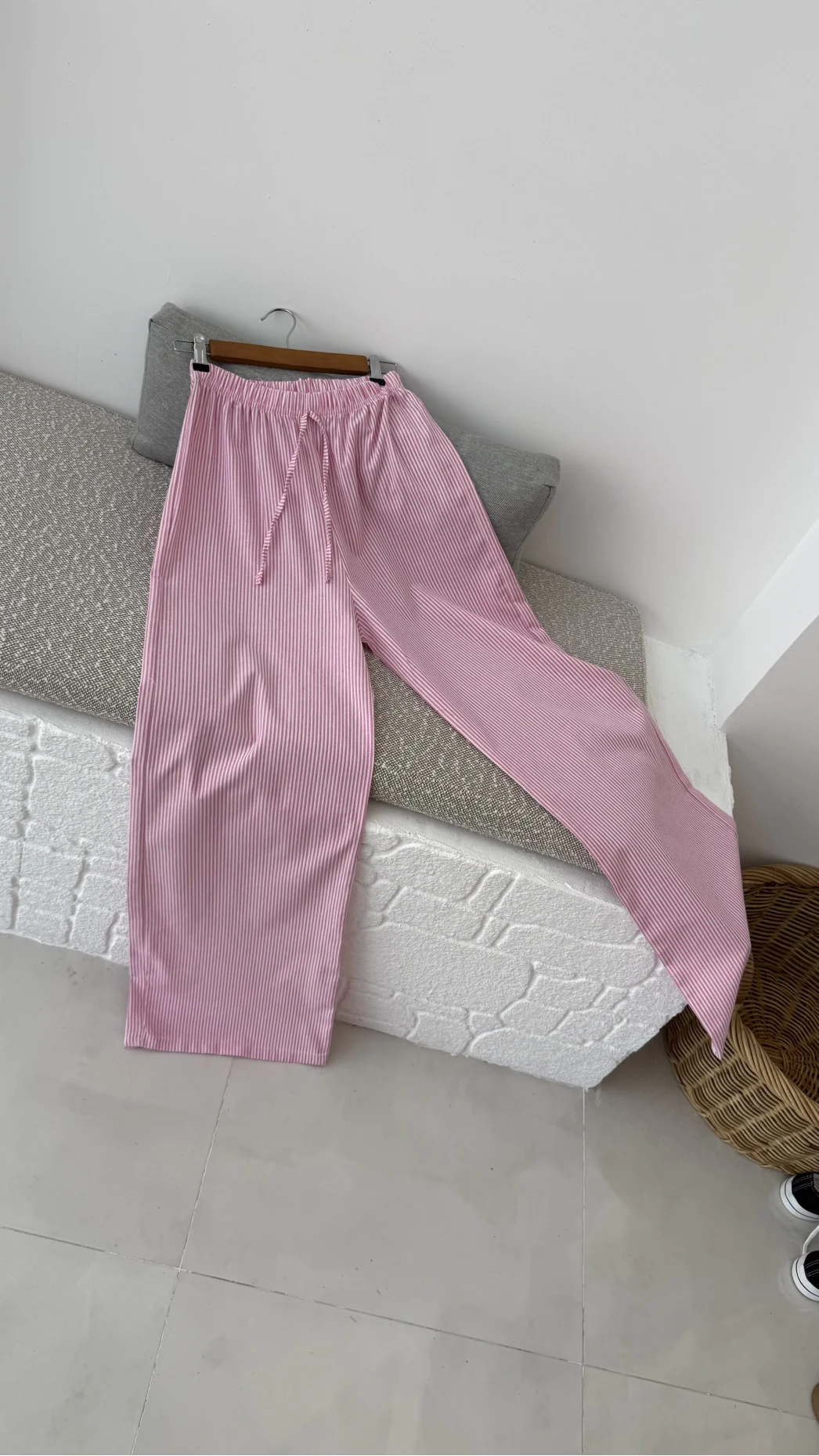 Çizgili Pembe Pantolon