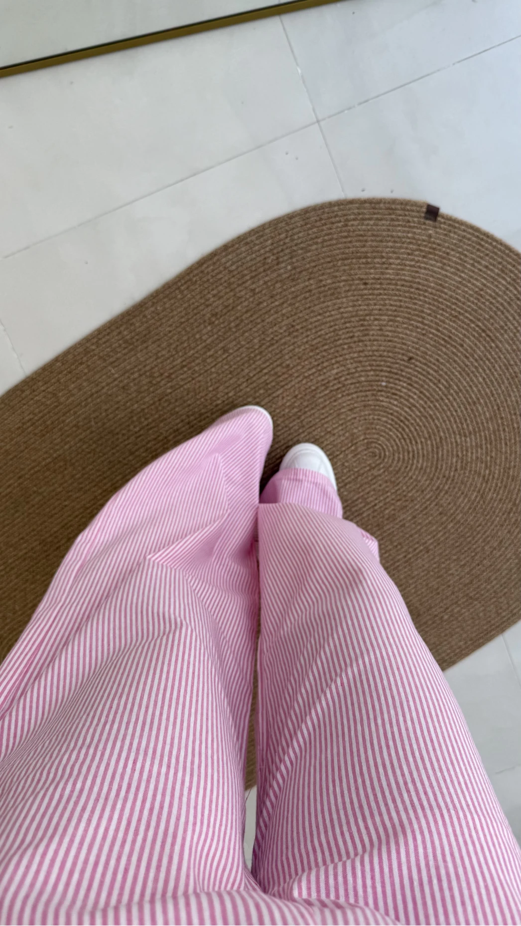 Çizgili Pembe Pantolon