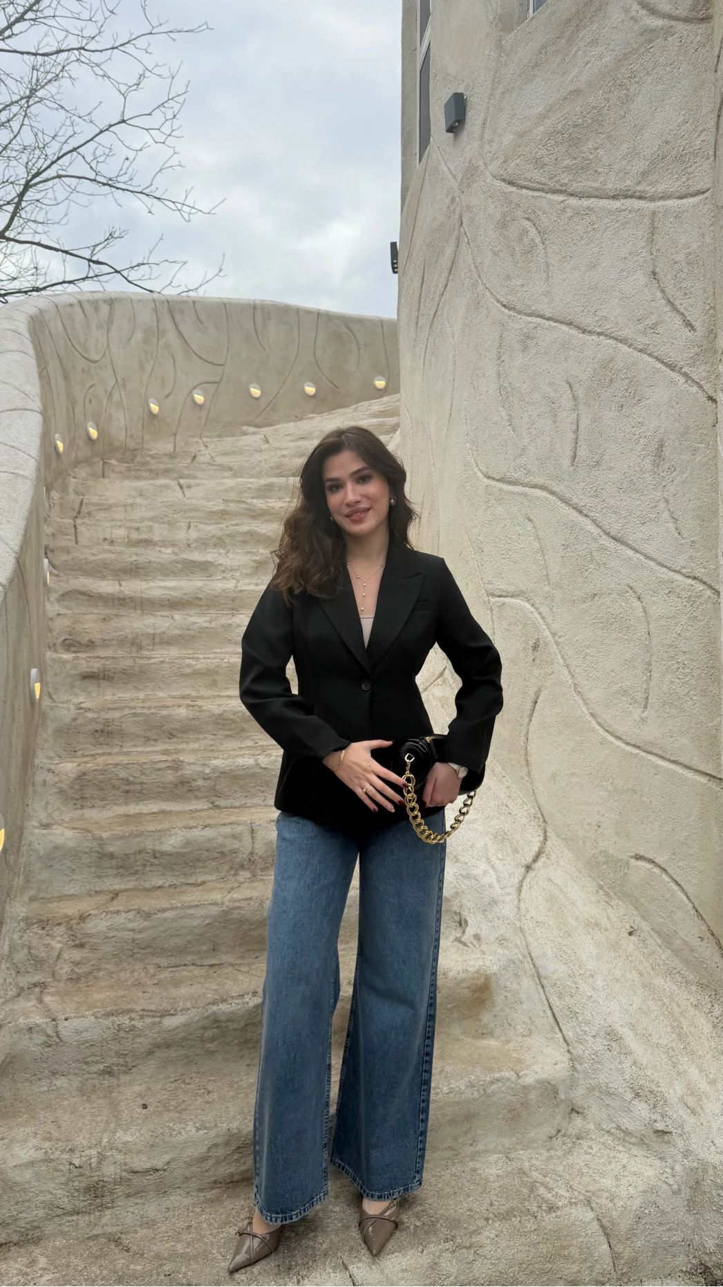 Clarıssa Pileli Tek Düğmeli Blazer Ceket - Siyah - Kod: 4157