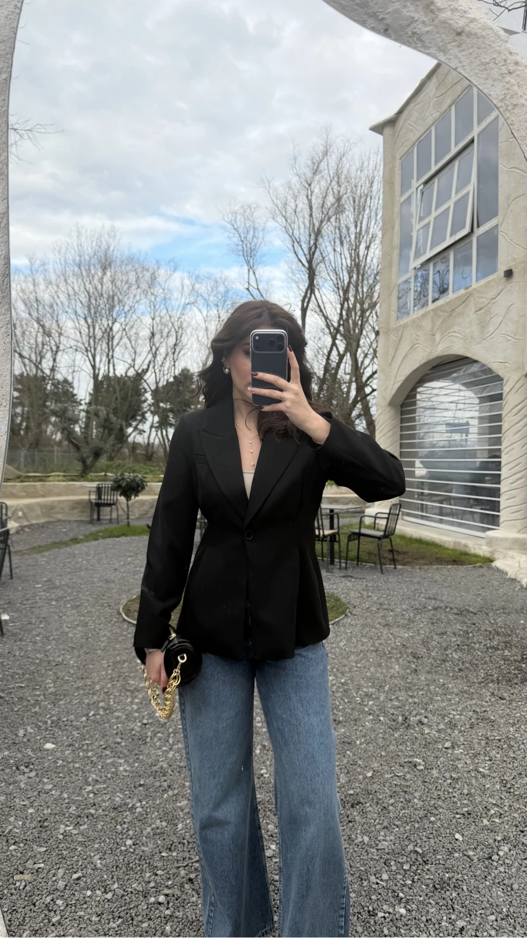 Clarıssa Pileli Tek Düğmeli Blazer Ceket - Siyah - Kod: 4157