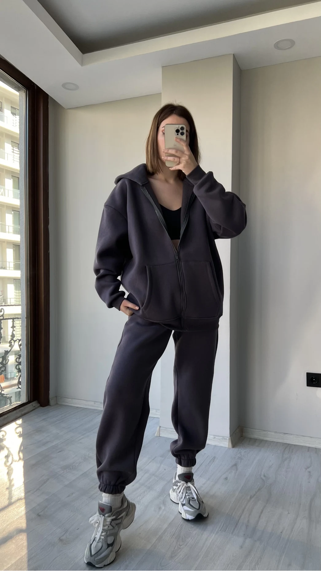 Clou Füme Oversize Hırkalı Takım