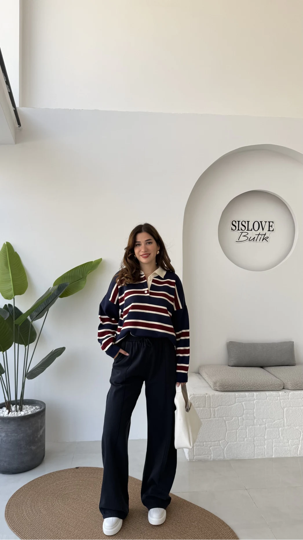 Colorado Beli Lastikli Gabardin Palazzo Pantolon - Lacivert