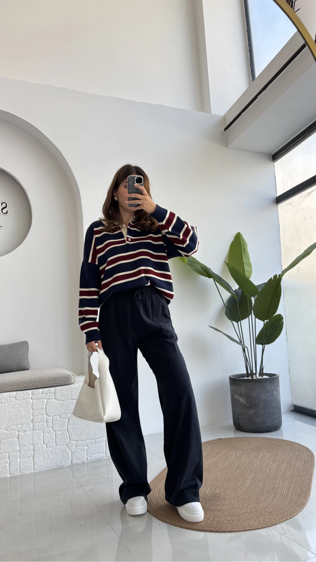 Colorado Beli Lastikli Gabardin Palazzo Pantolon - Lacivert