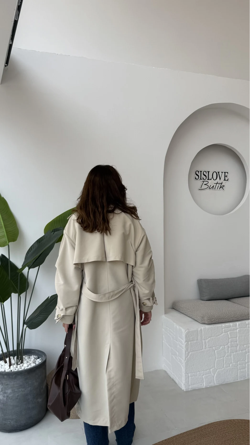 Cool Kuşaklı Cepli Trençkot Açık Taş Kod: 9419