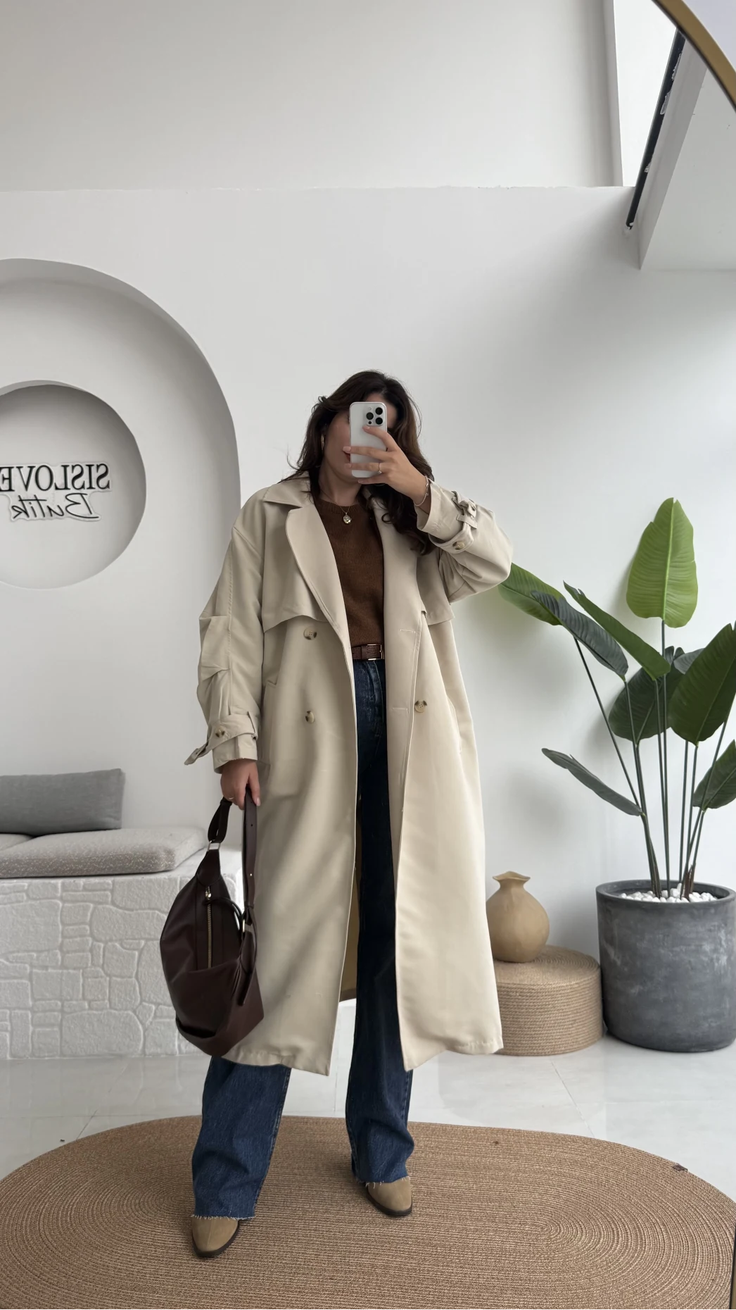 Cool Kuşaklı Cepli Trençkot Açık Taş Kod: 9419