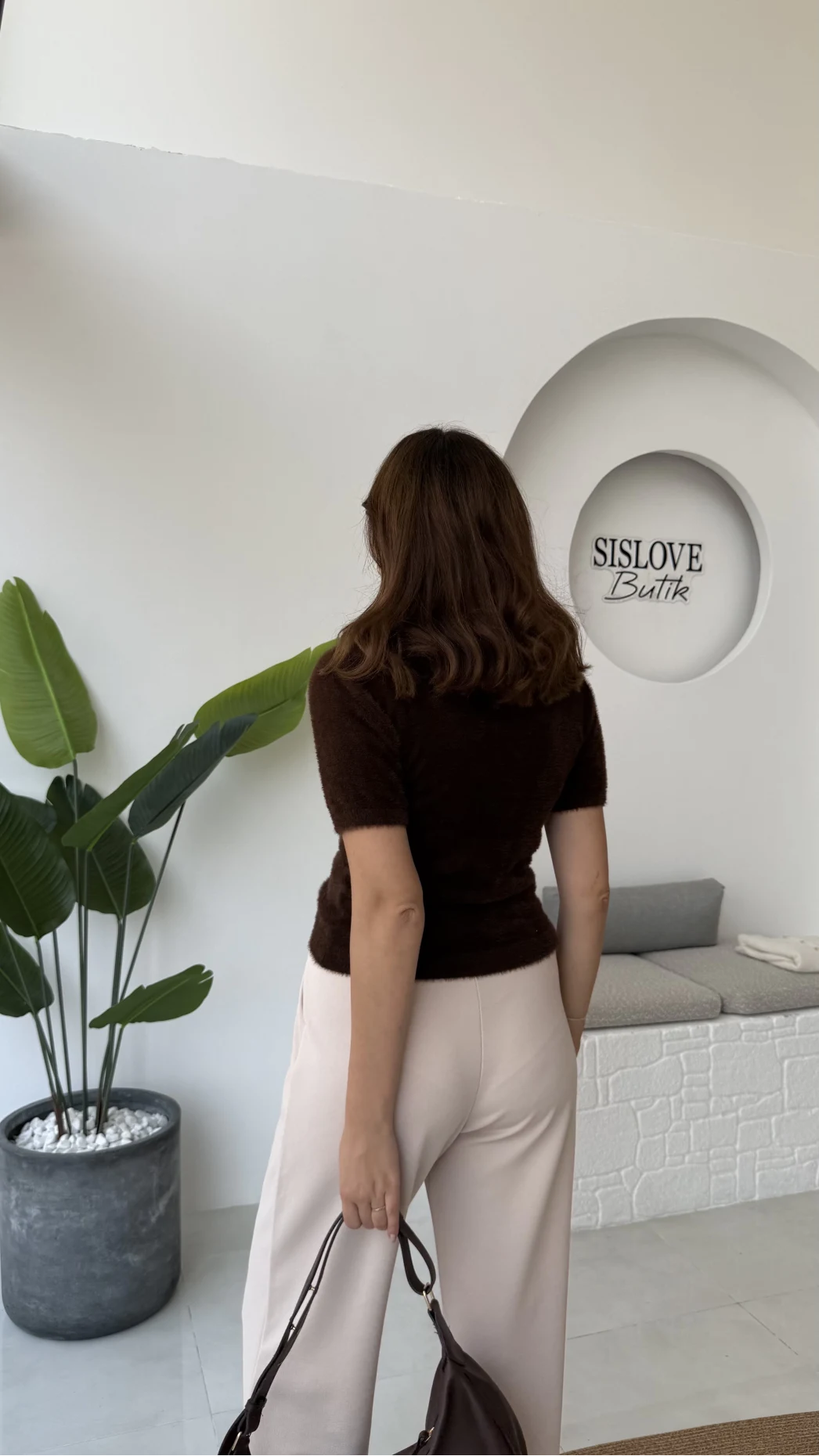 Coquette Kurdele Düğmeli Hırka - Kahverengi - 25033