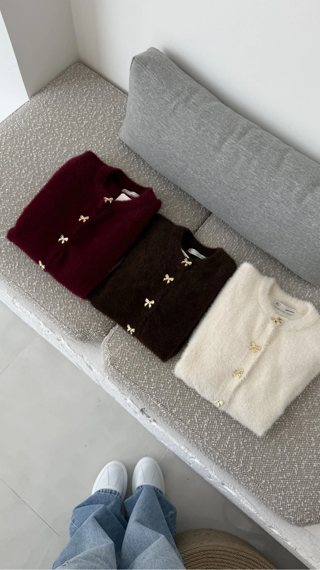 Coquette Kurdele Düğmeli Hırka - Kırık Beyaz - 25033