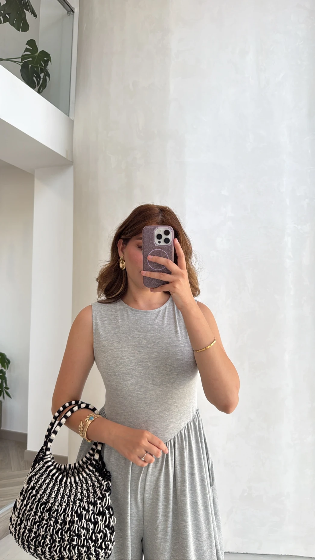 Coquette Sıfır Kol Tulum - Gri - Kod: 4144