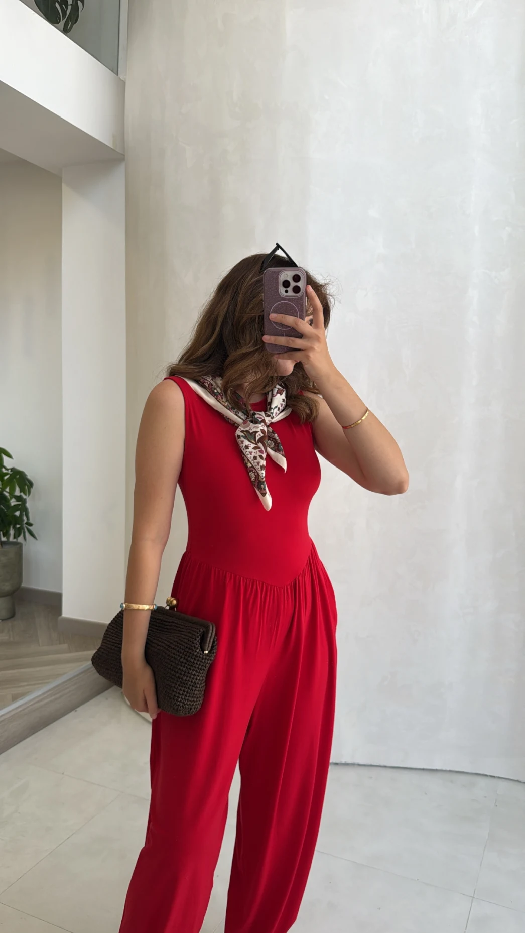 Coquette Sıfır Kol Tulum - Kırmızı - Kod: 4144