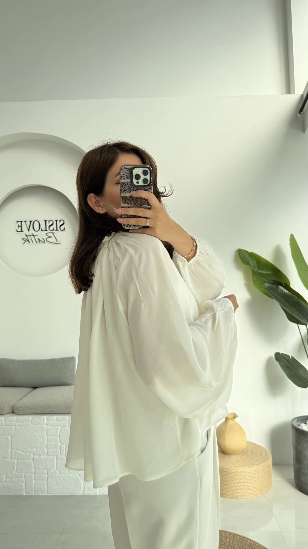 Crema Tül Bluz - Beyaz - 4959