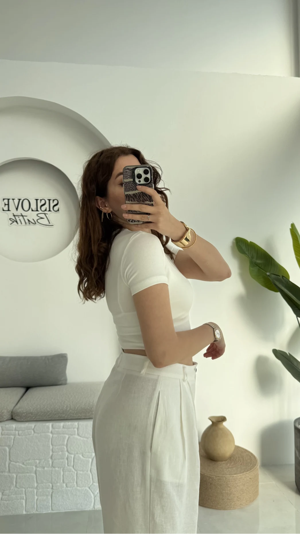 Crop Oys Beyaz T-Shirt