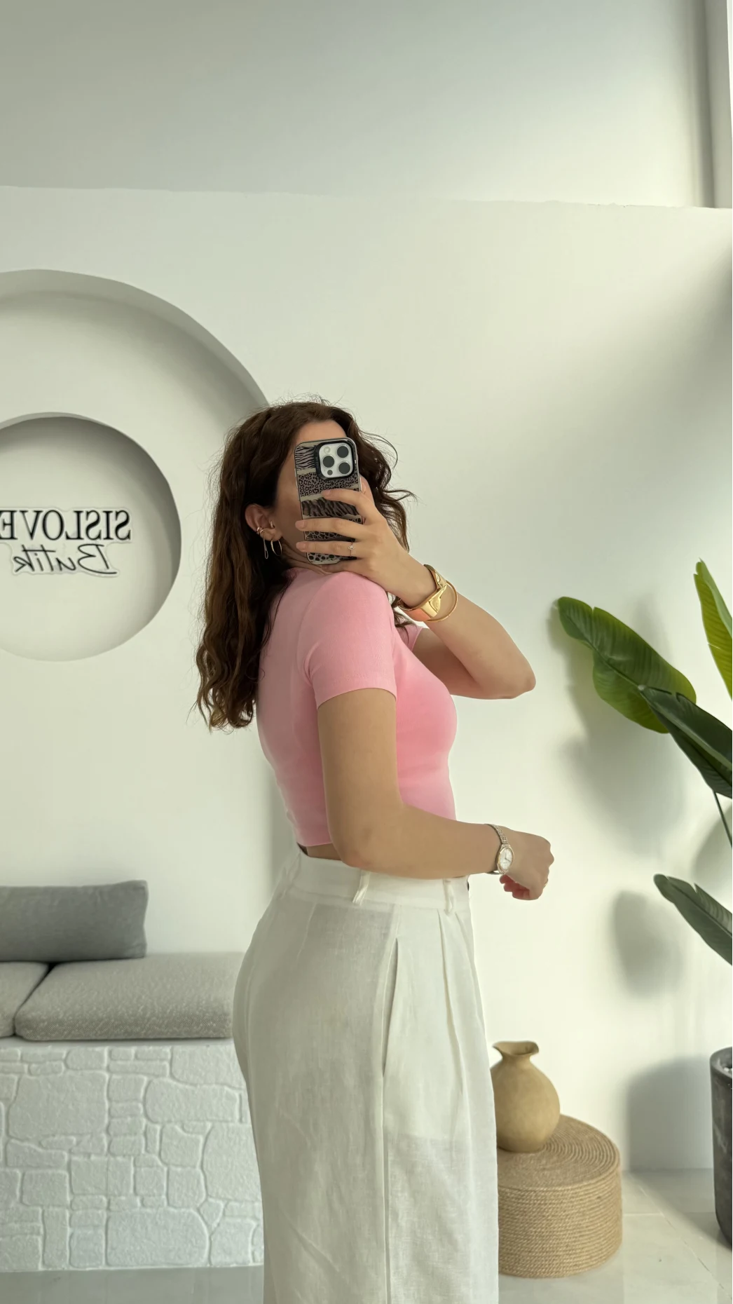 Crop Oys Pembe T-Shirt