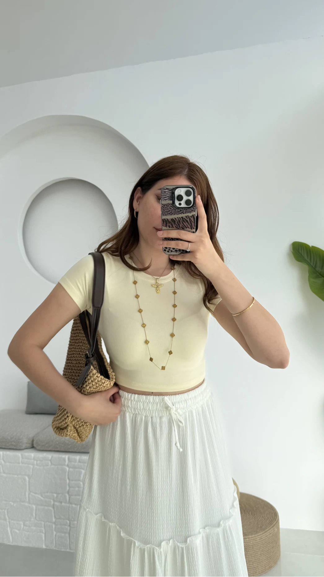 Crop Oys Sarı T-Shirt
