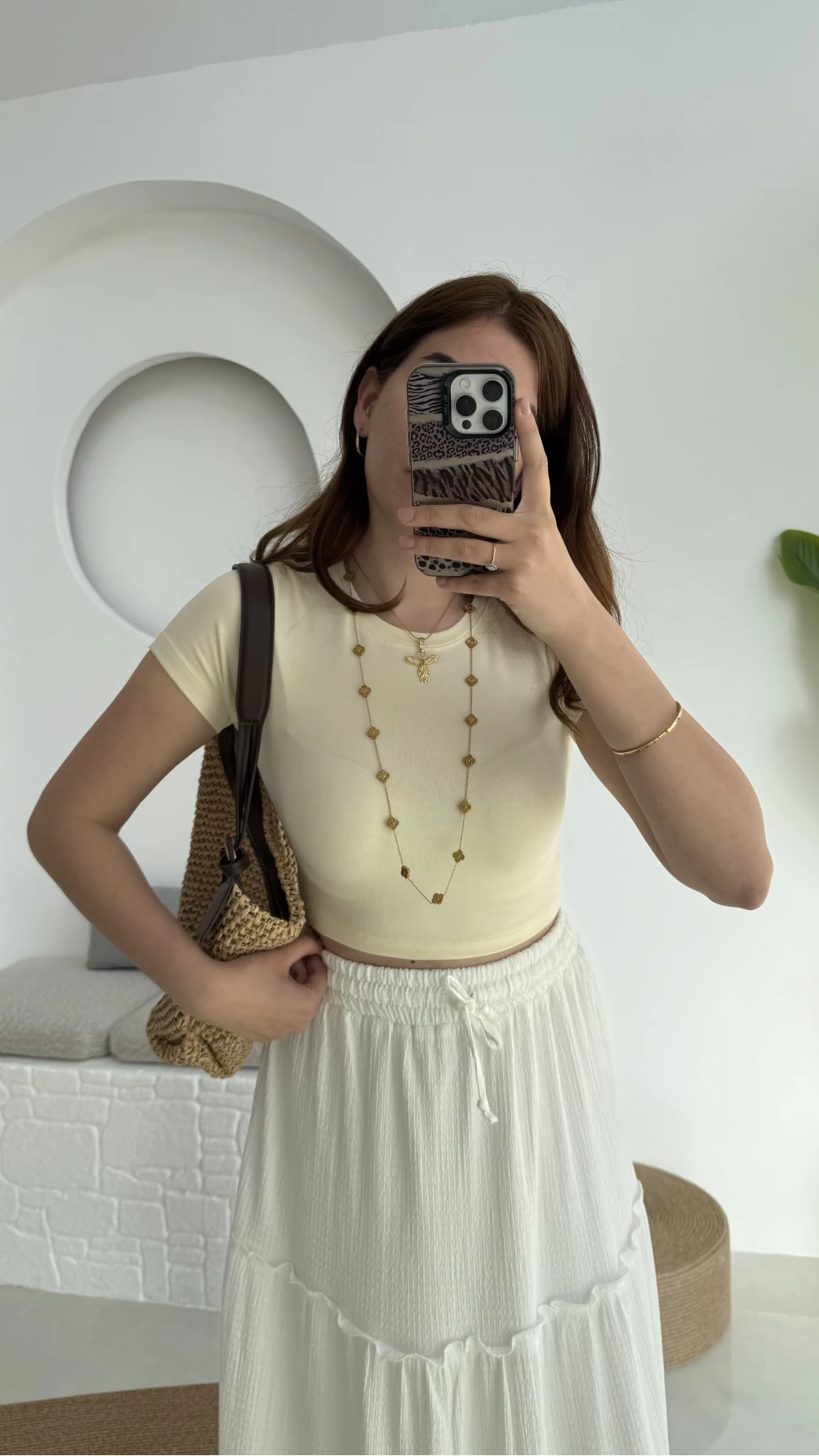 Crop Oys Sarı T-Shirt