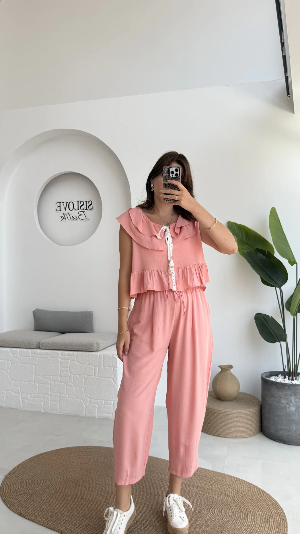 Cute Volanlı Pensli Takım - 1000-4000 - Pembe Tonları