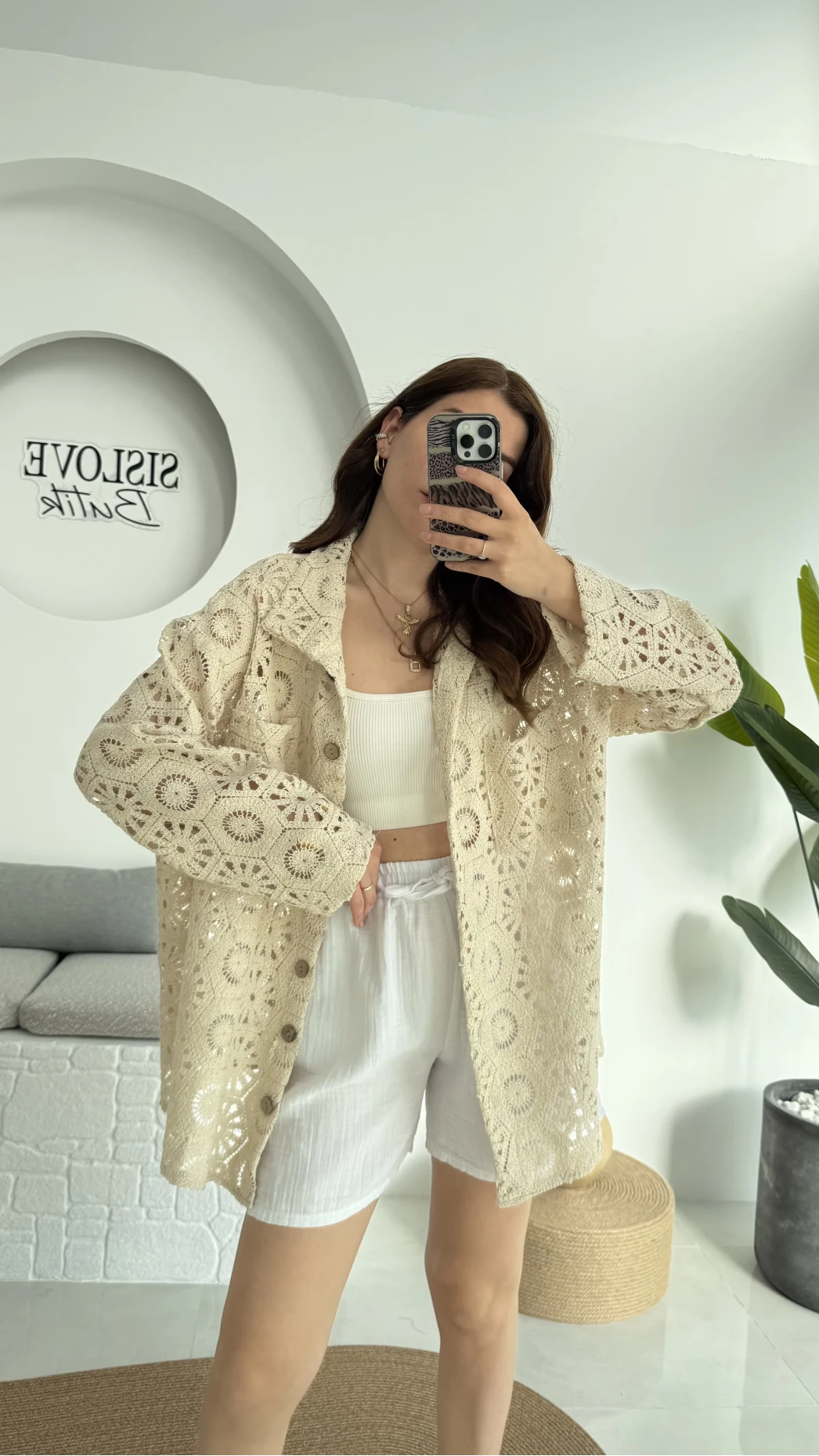 Dantel Gömlek - 252 - 2014 - Taş