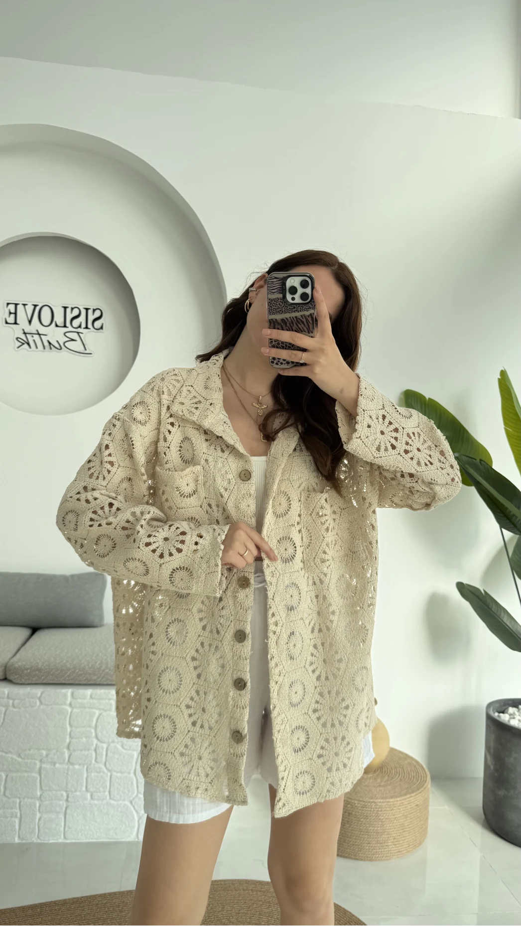 Dantel Gömlek - 252 - 2014 - Taş