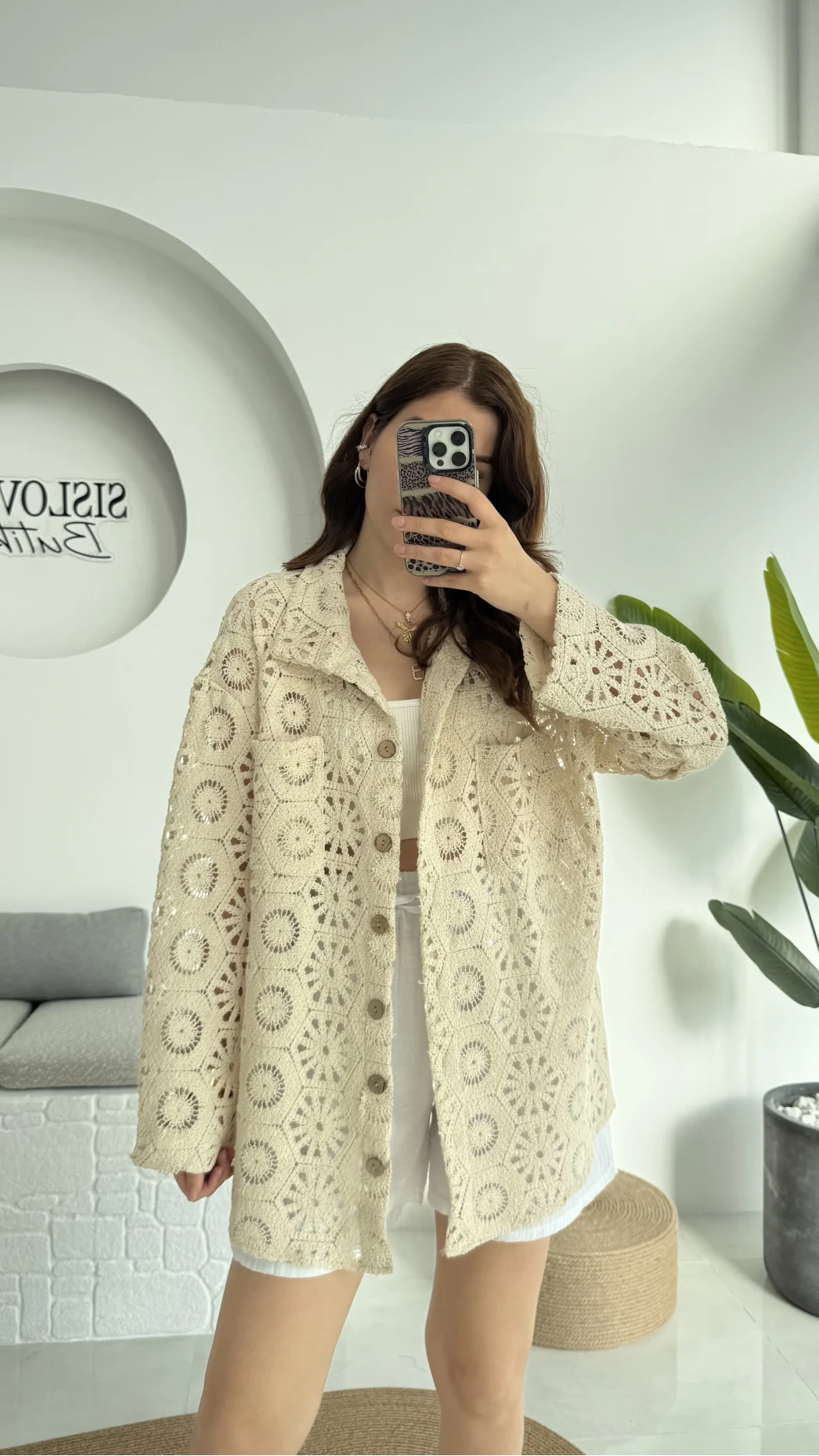 Dantel Gömlek - 252 - 2014 - Taş