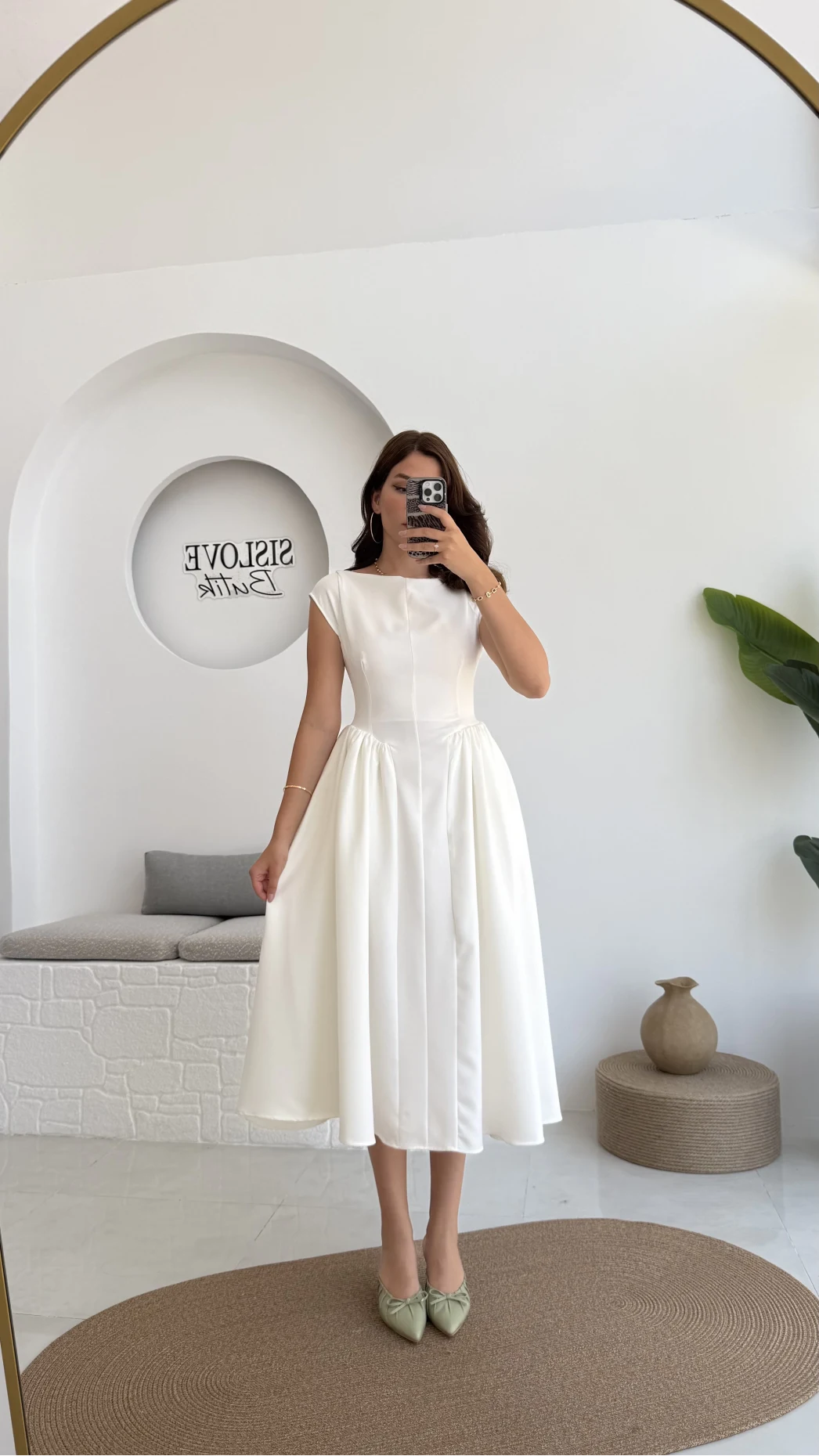 Daphne Elbise - Beyaz - 2596