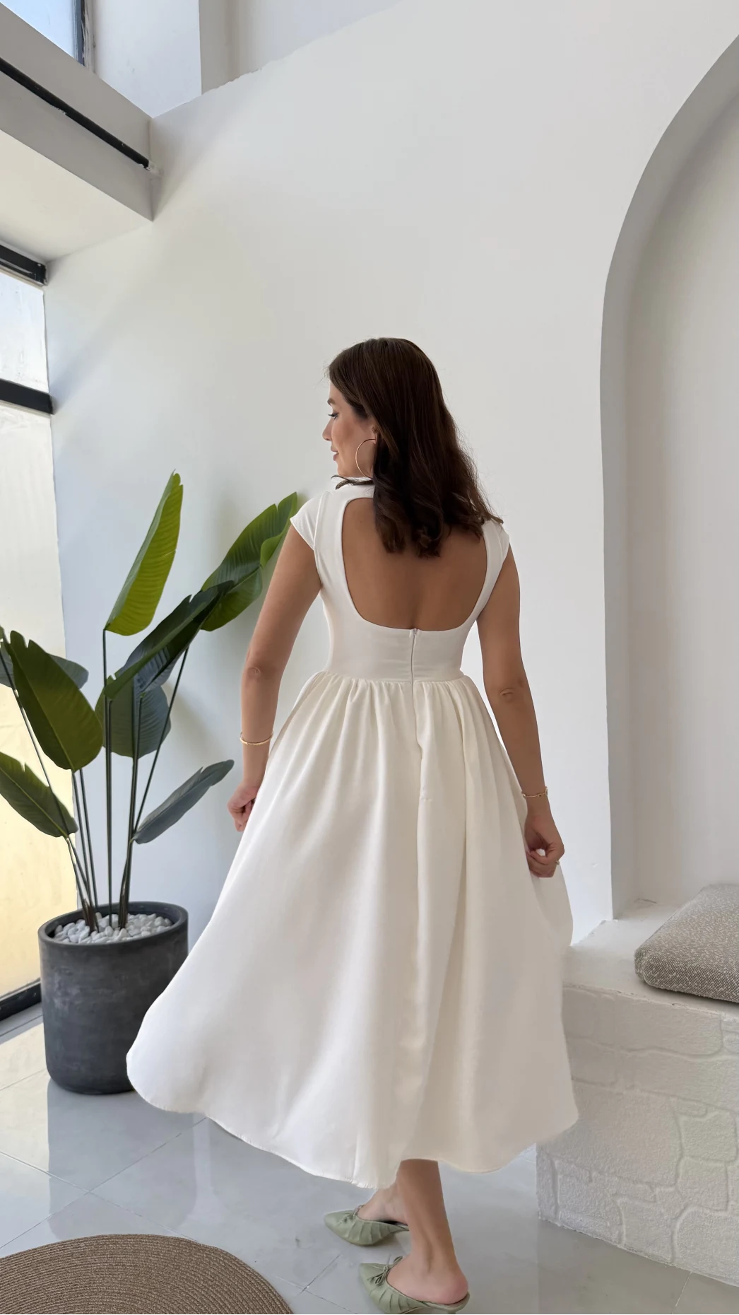 Daphne Elbise - Beyaz - 2596