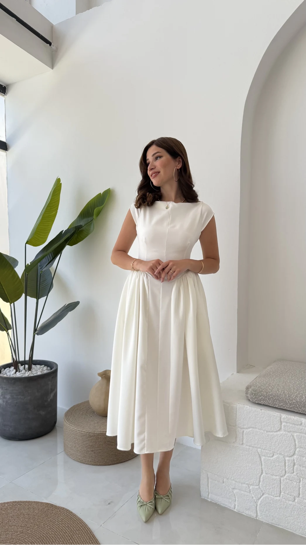 Daphne Elbise - Beyaz - 2596