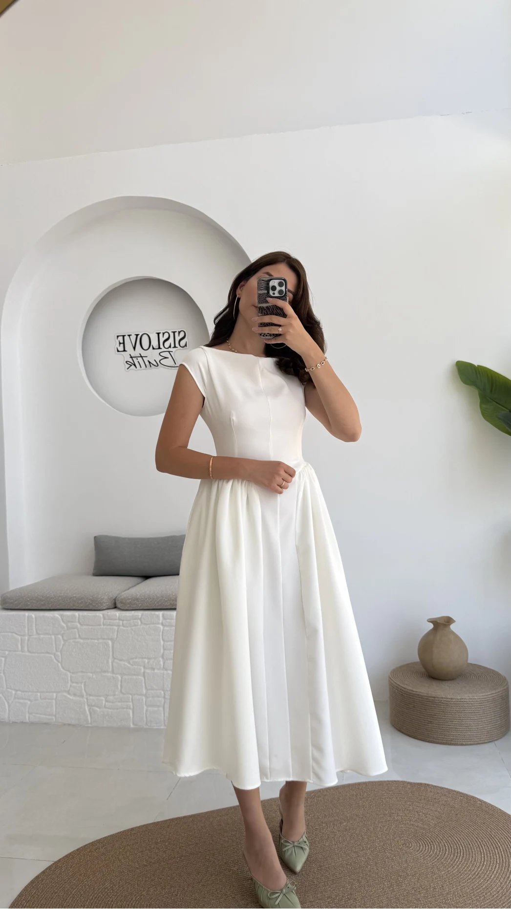 Daphne Elbise - Beyaz - 2596