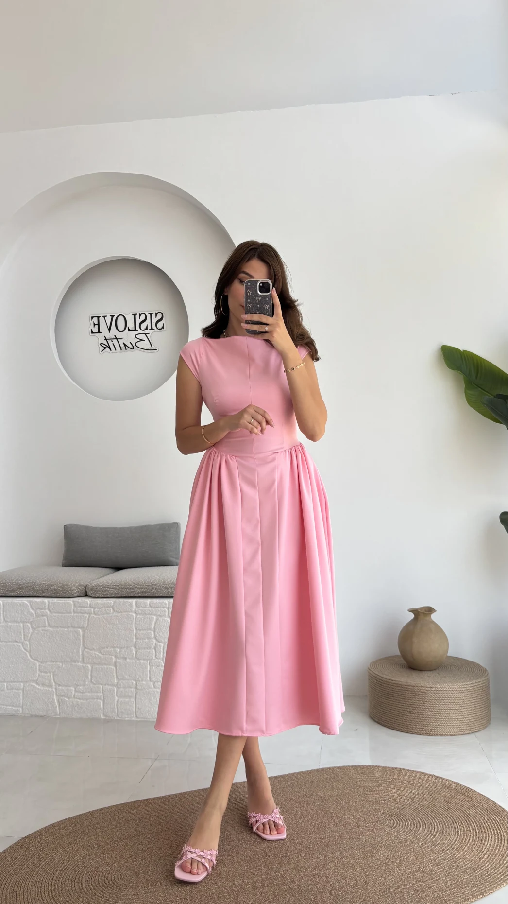 Daphne Elbise - Pembe - 2596