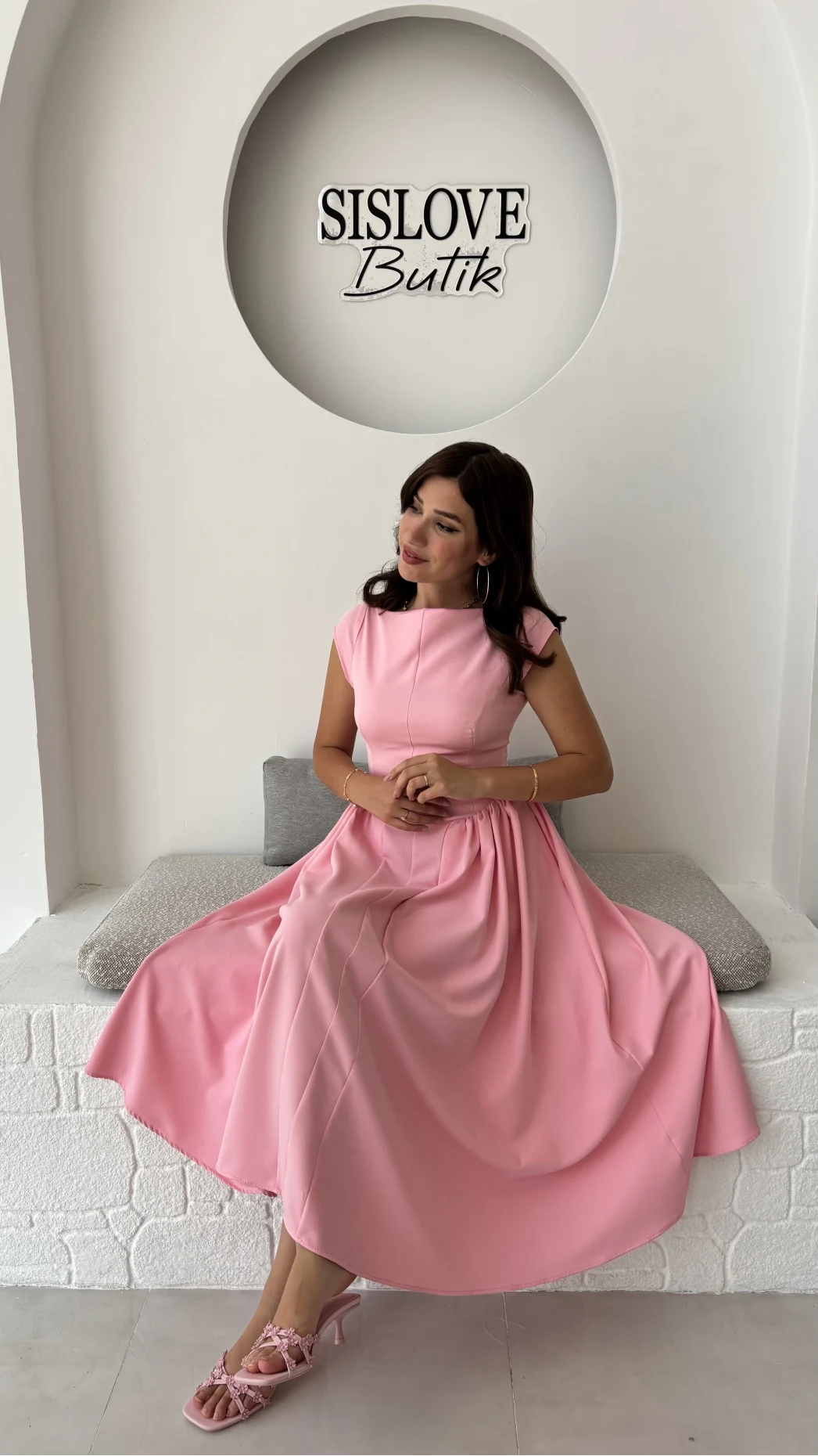 Daphne Elbise - Pembe - 2596