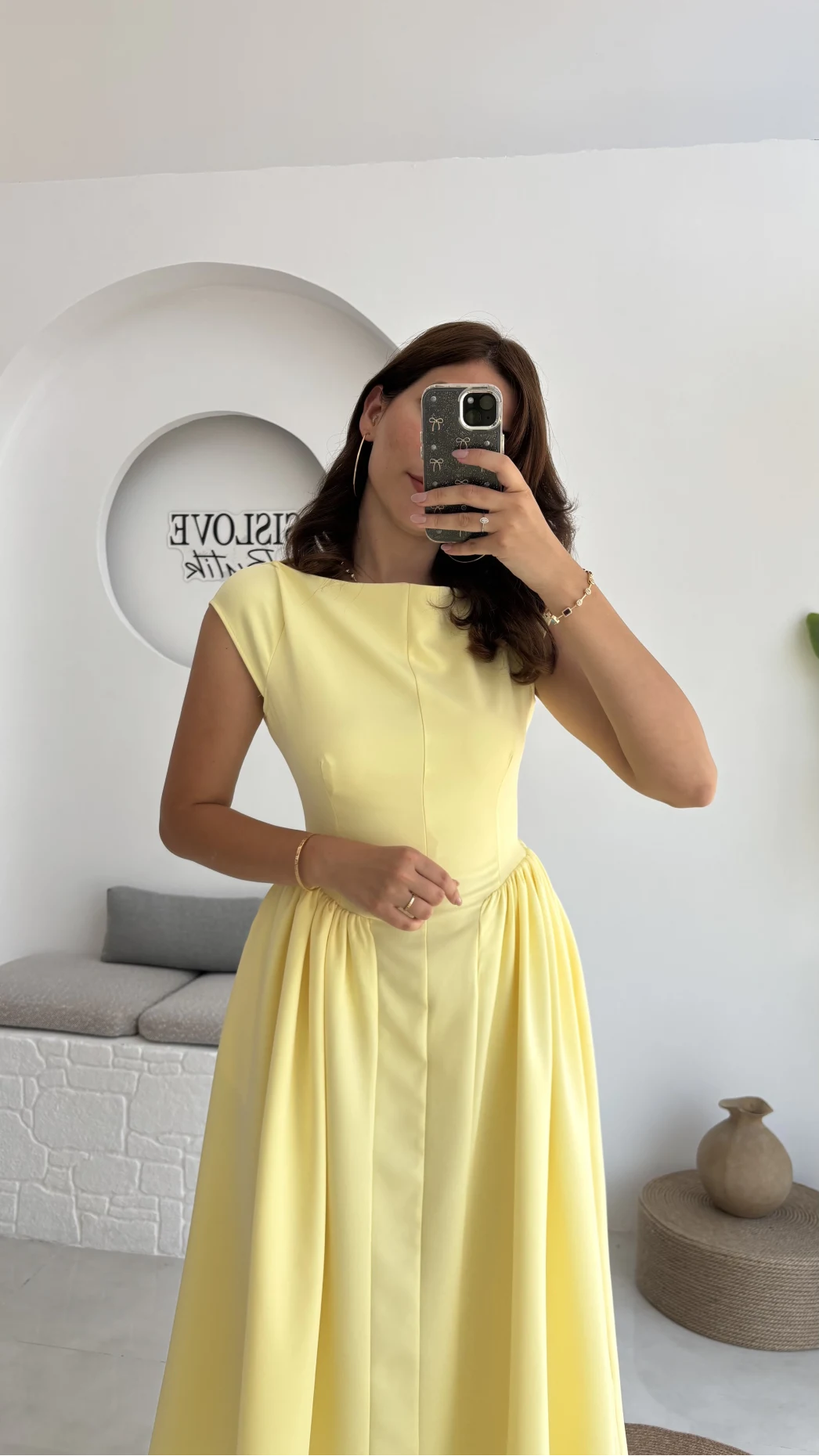 Daphne Elbise - Sarı - 2596