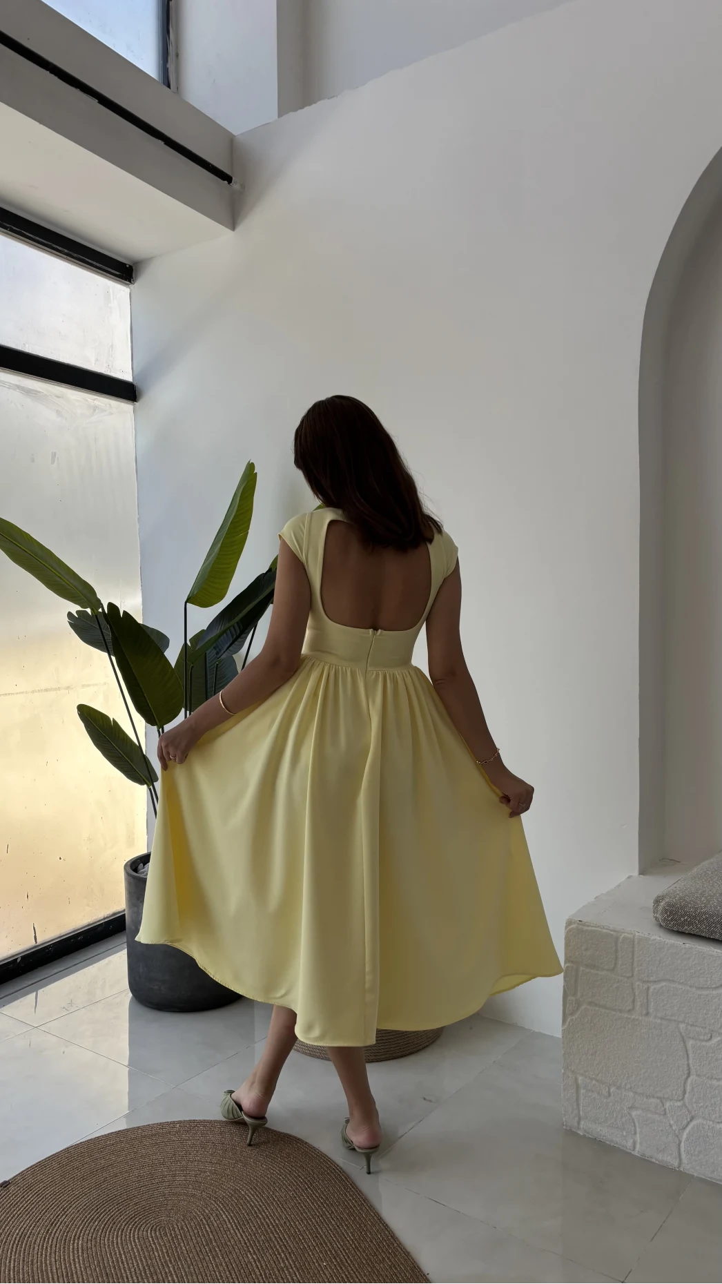 Daphne Elbise - Sarı - 2596