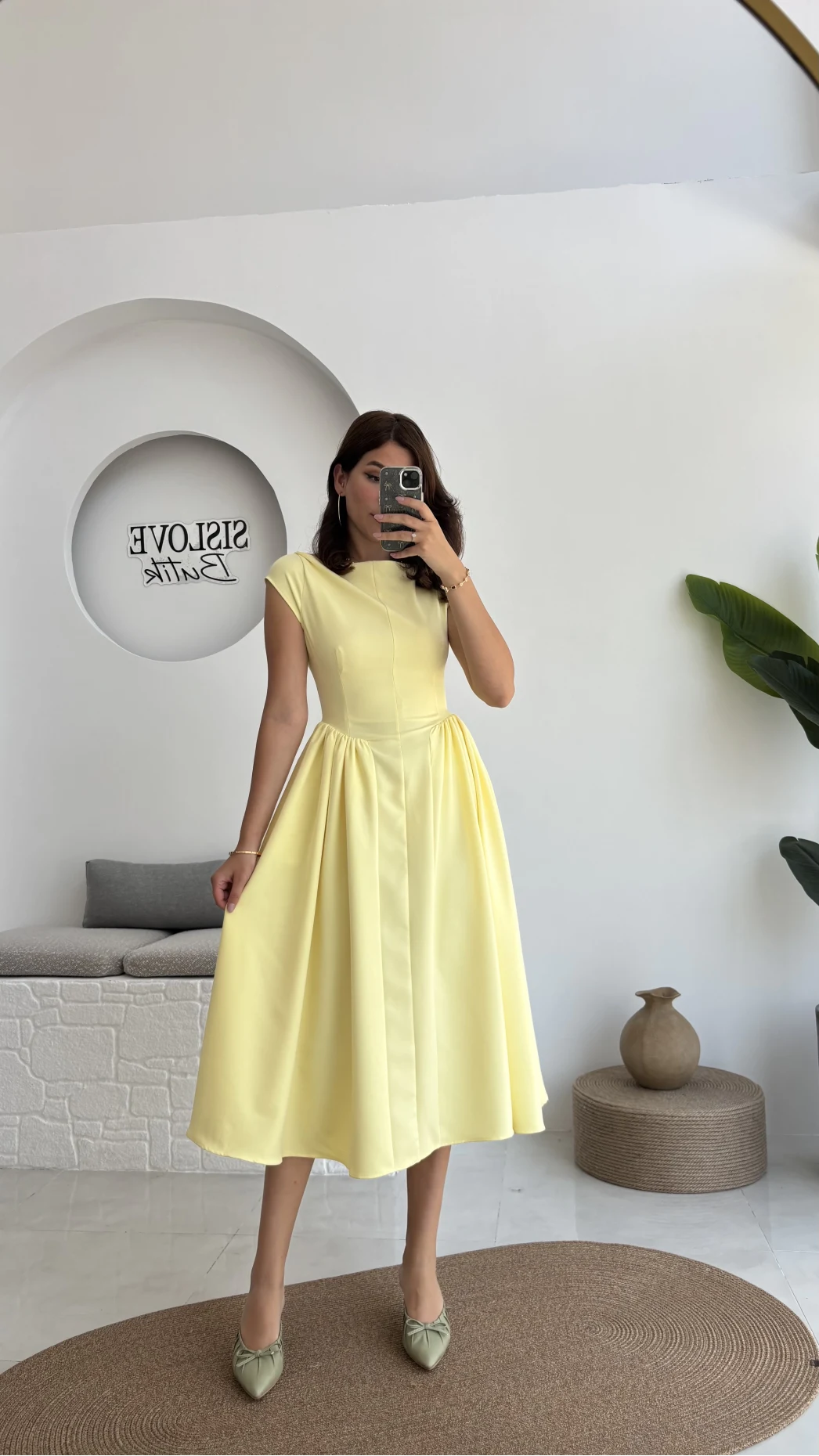 Daphne Elbise - Sarı - 2596