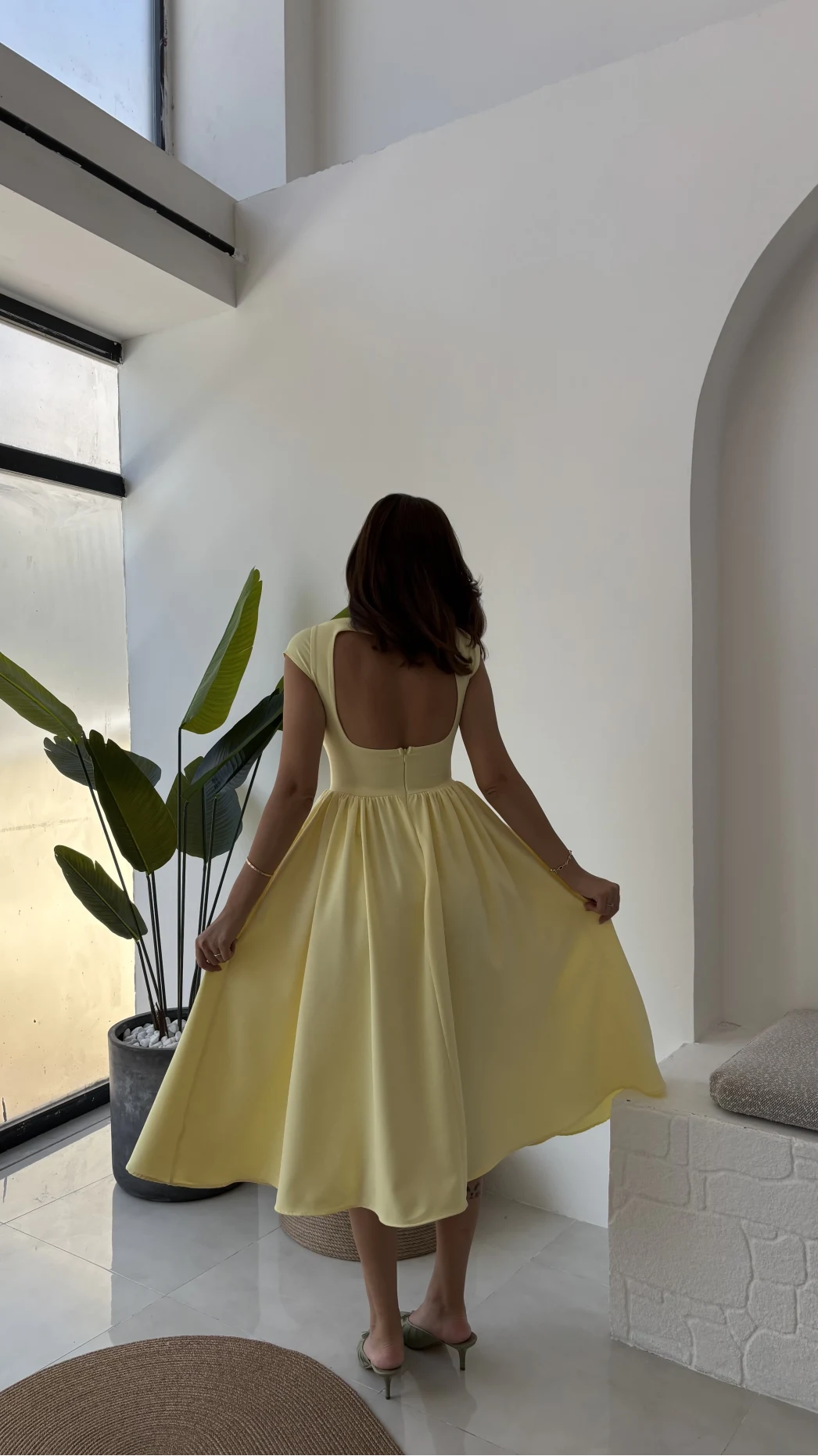 Daphne Elbise - Sarı - 2596