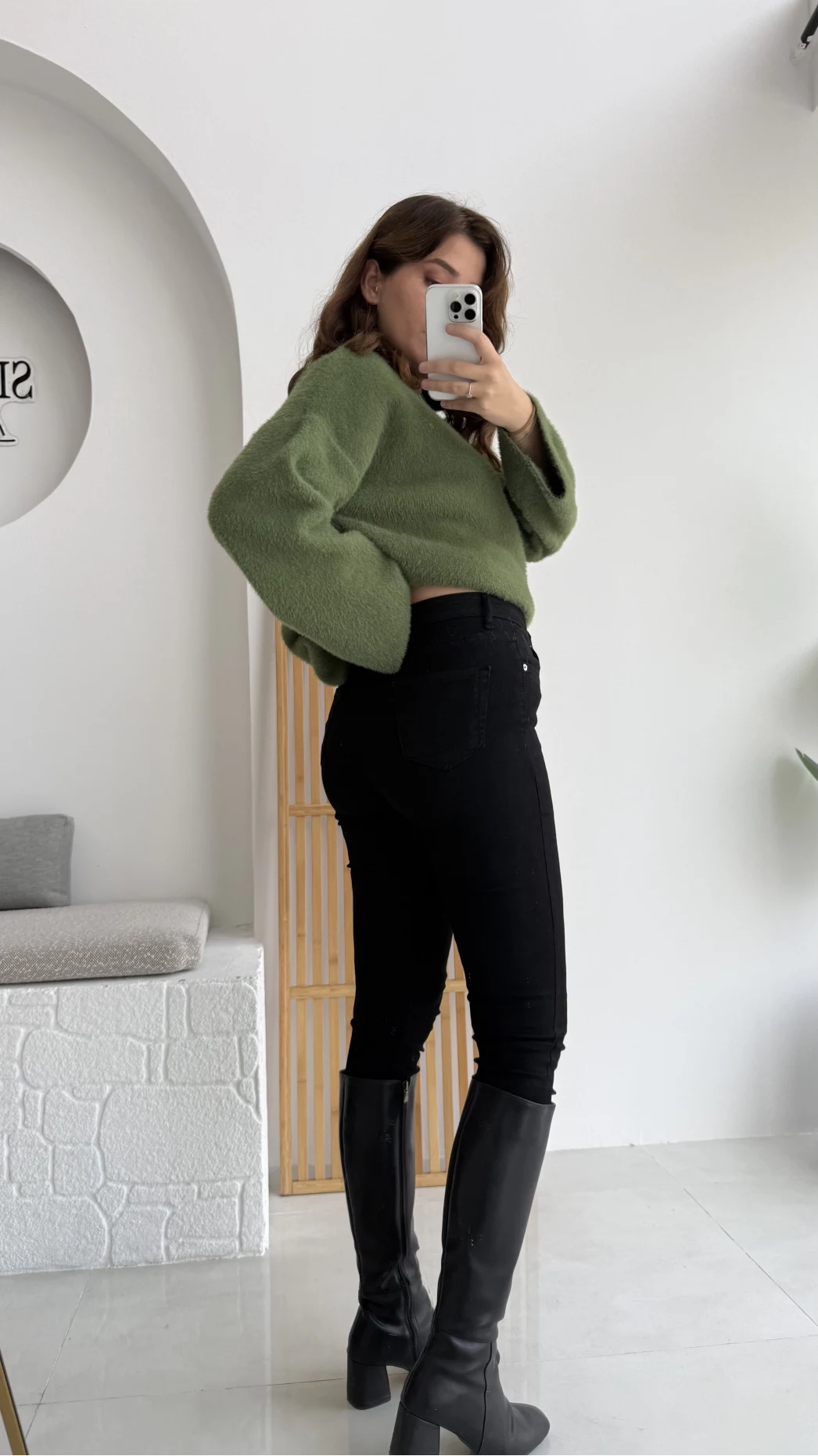 Dar Paça Siyah Skinny Jean Pantolon