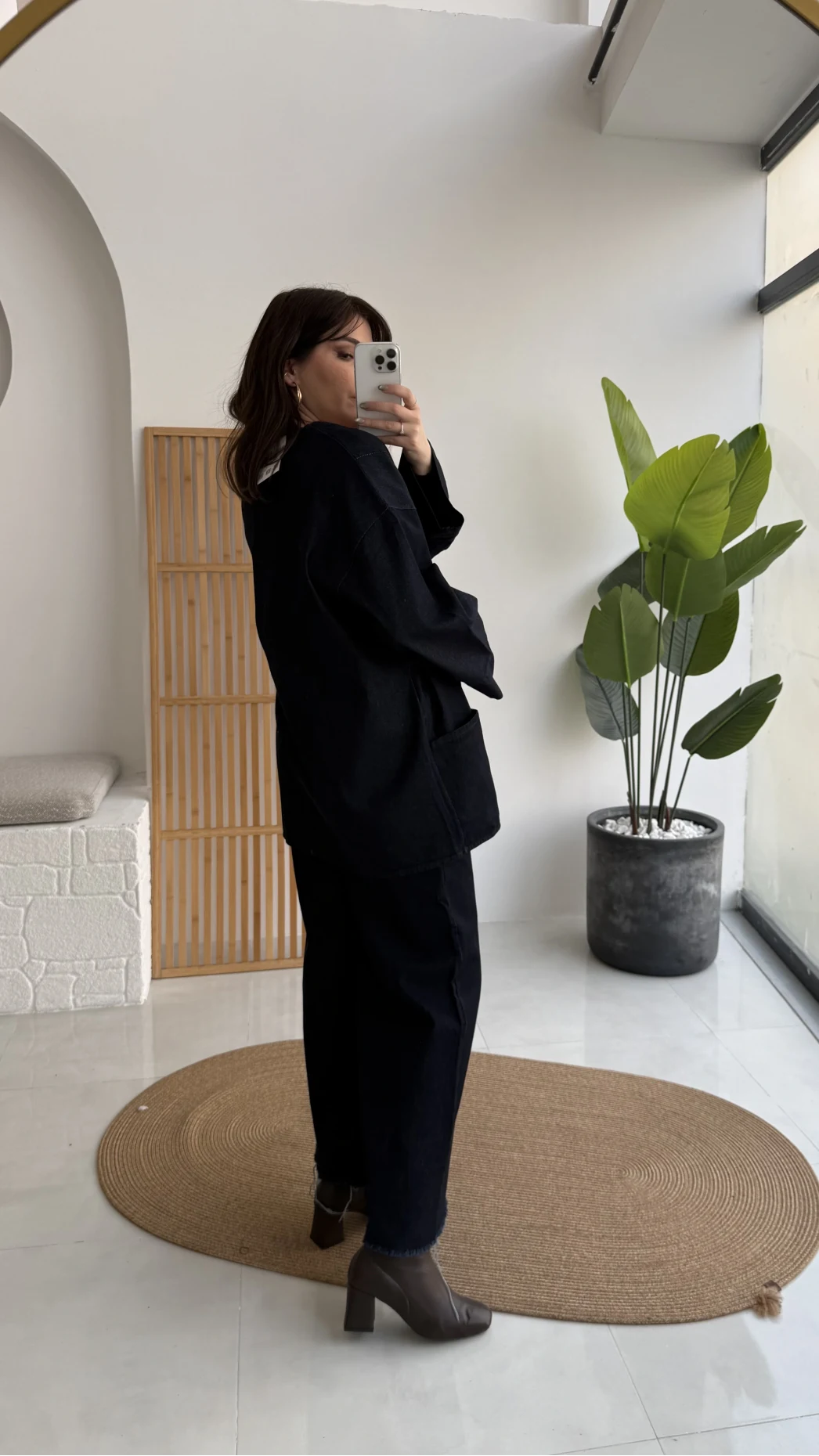 Denim Kimona Takım - Lacivert - Kod: 8639