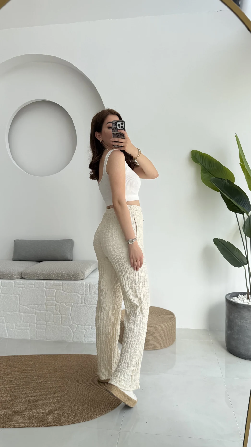 Dep Bürümcük Pantolon Krem