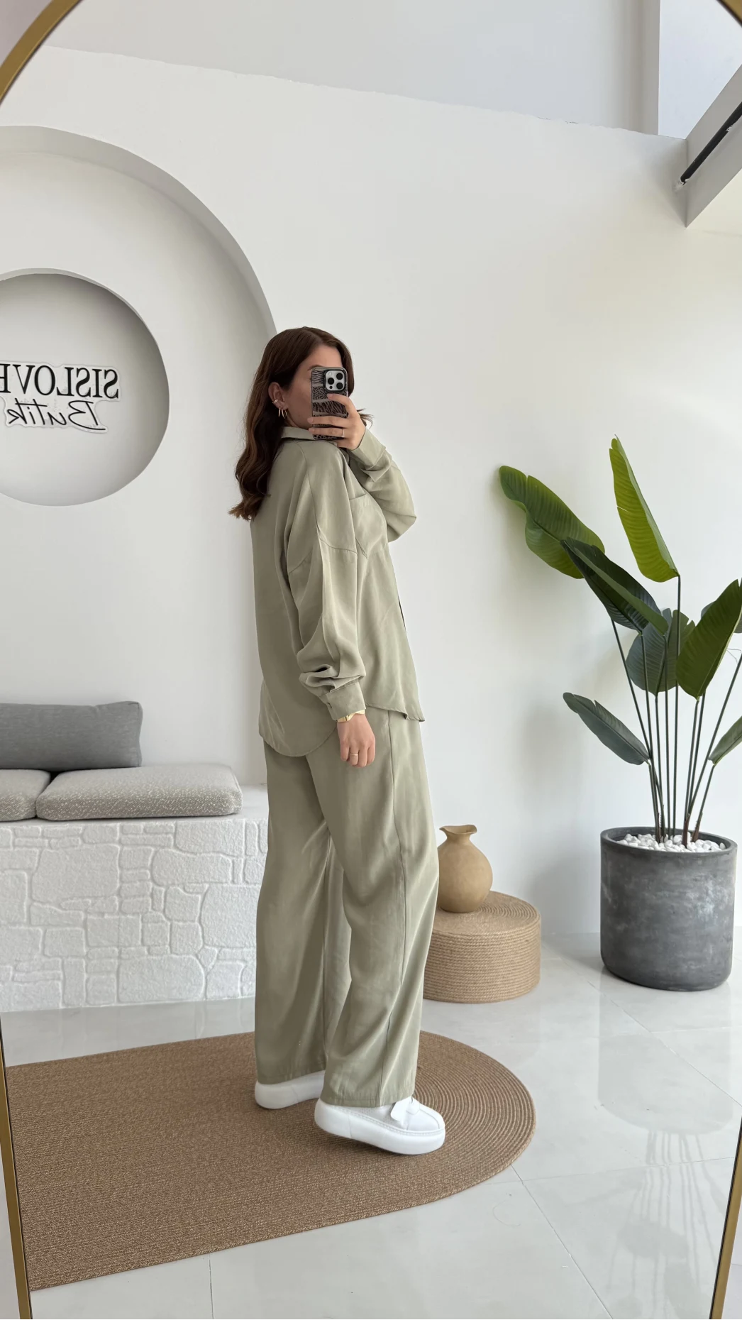 Diva Modal Gömlek Pantolon Takım Haki