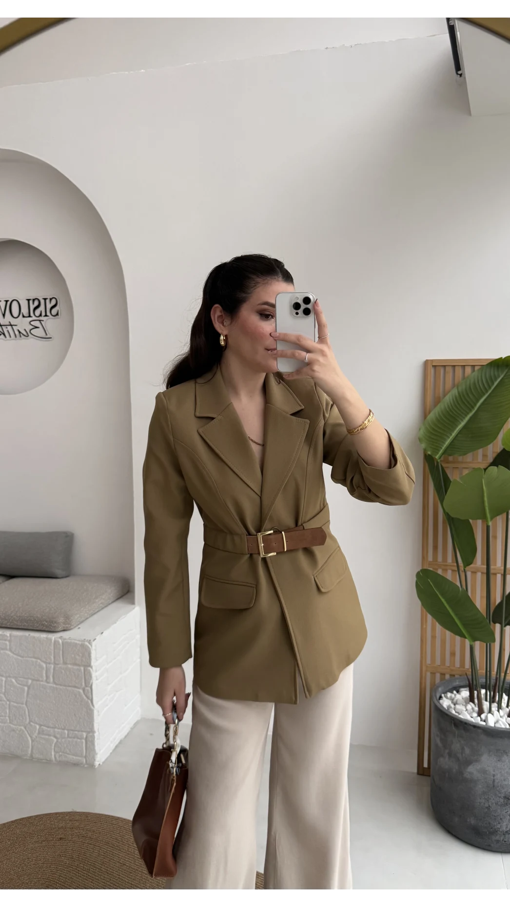 Dolph Kemer Detay Blazer Ceket - Haki - Kod: 4162