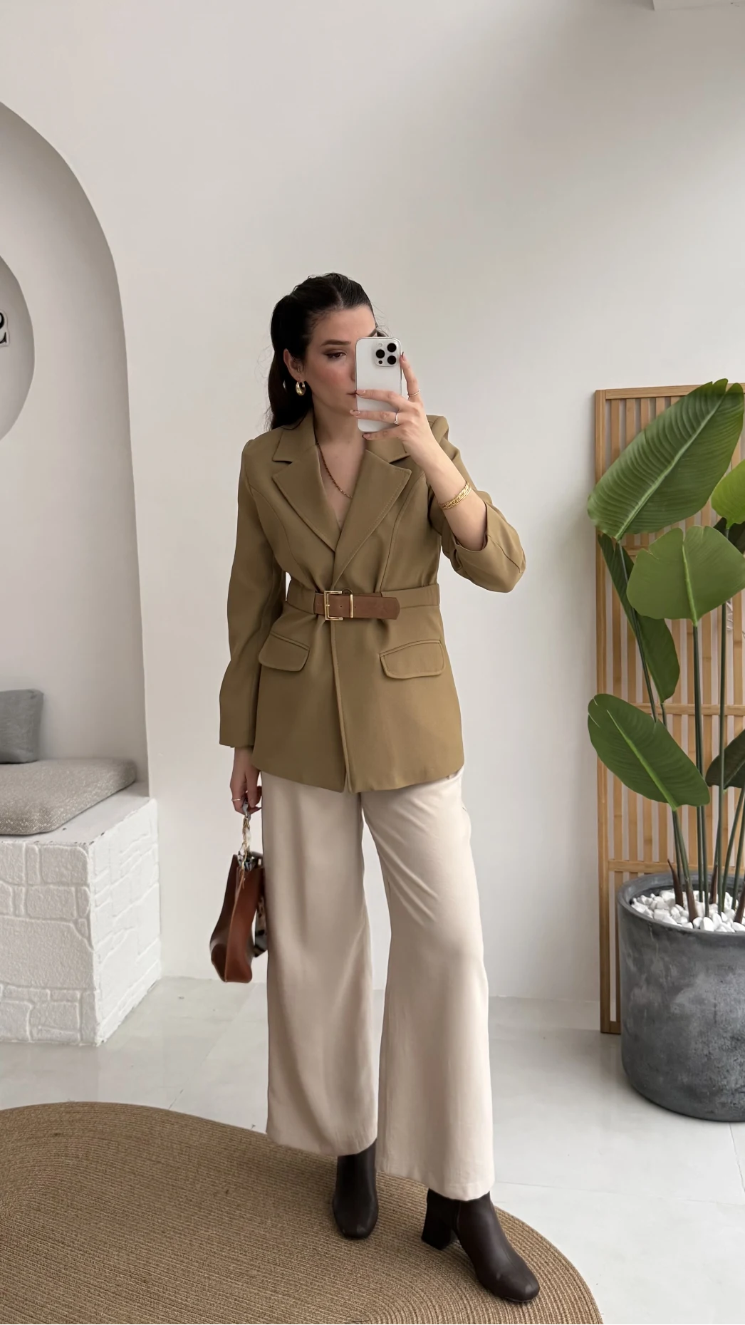 Dolph Kemer Detay Blazer Ceket - Haki - Kod: 4162