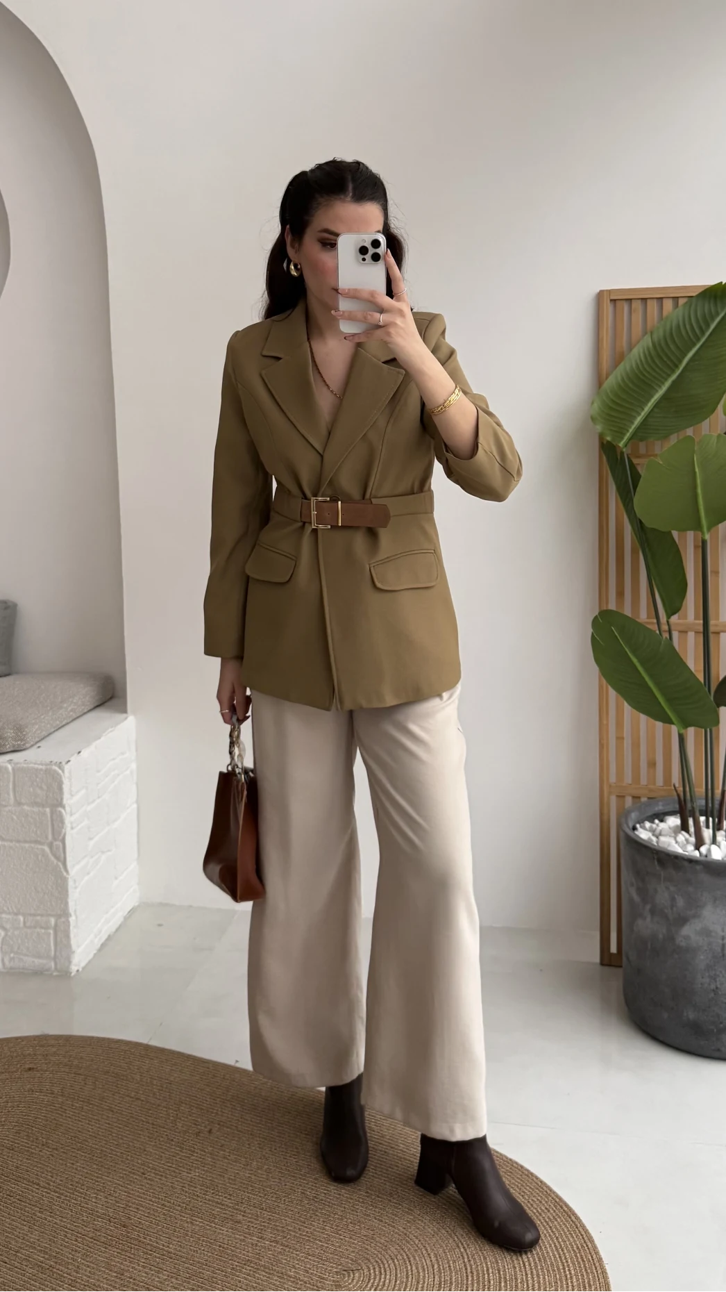 Dolph Kemer Detay Blazer Ceket - Haki - Kod: 4162