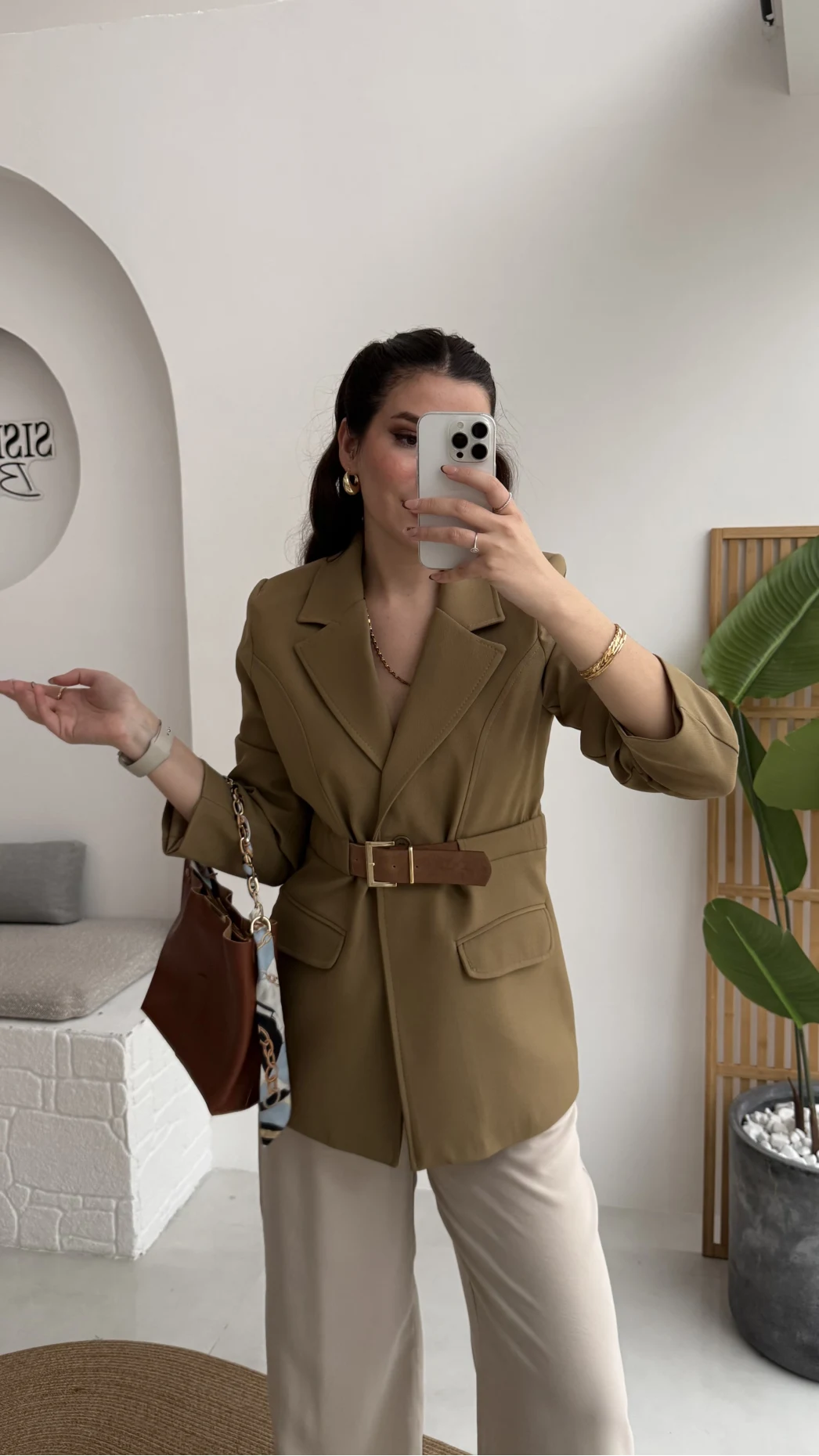 Dolph Kemer Detay Blazer Ceket - Haki - Kod: 4162