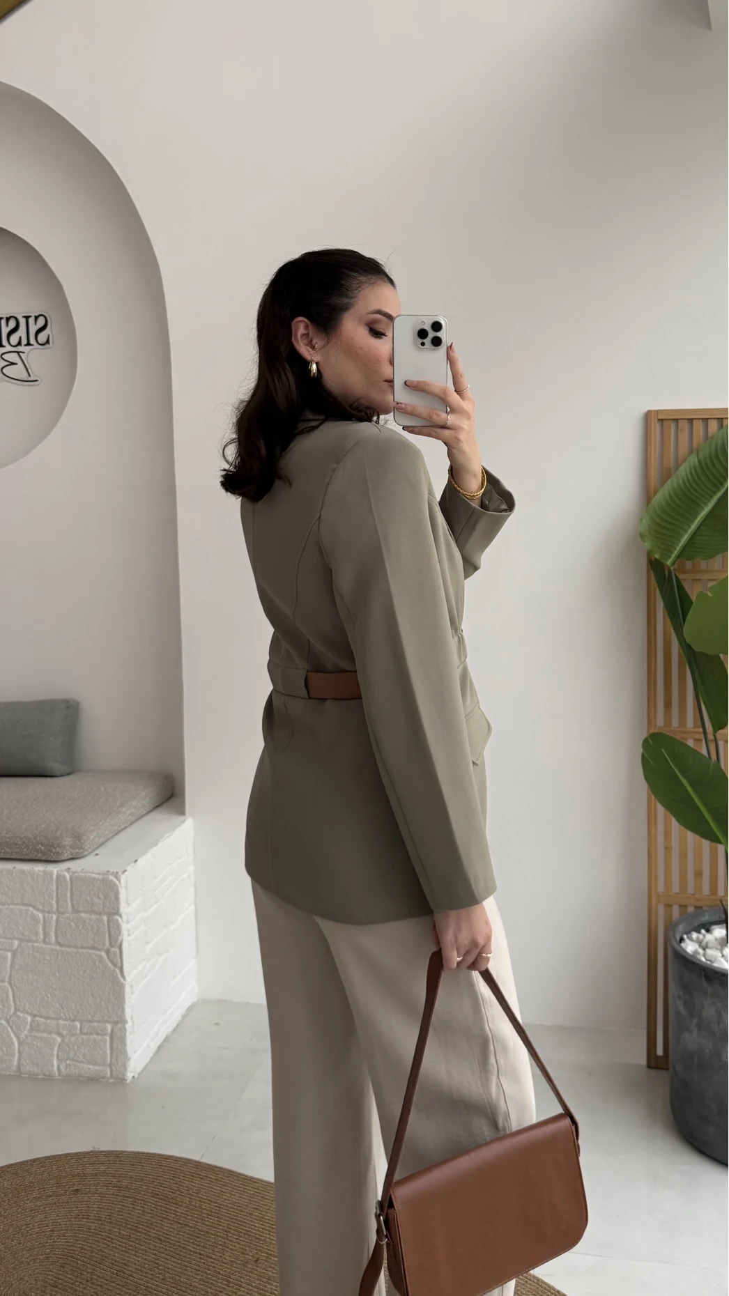 Dolph Kemer Detay Blazer Ceket - Mint - Kod: 4162