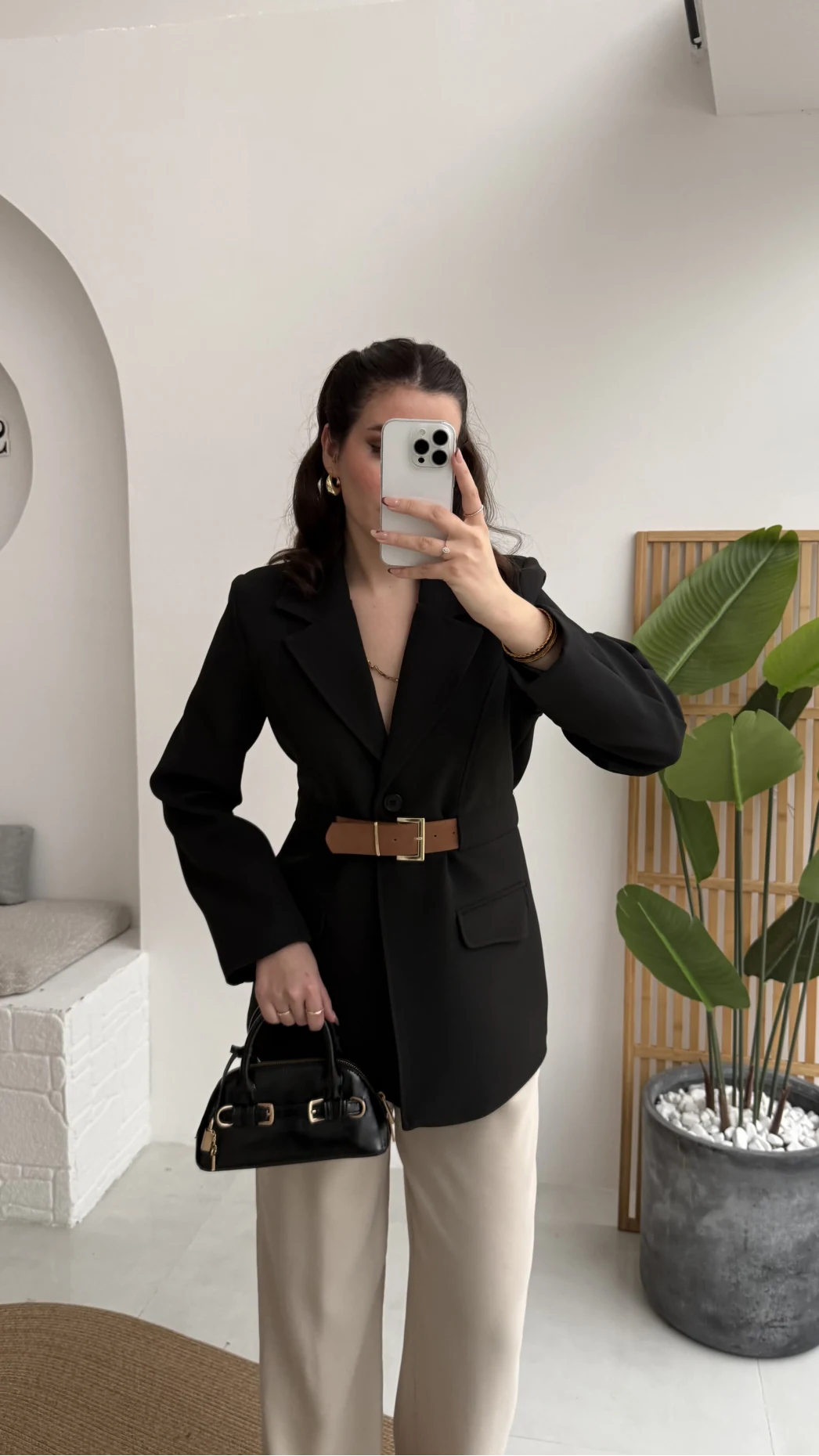 Dolph Kemer Detay Blazer Ceket - Siyah - Kod: 4162