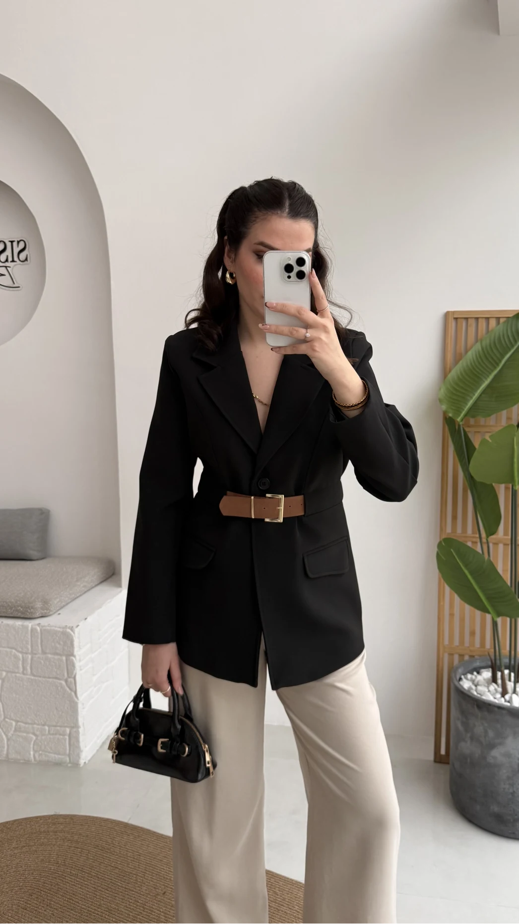 Dolph Kemer Detay Blazer Ceket - Siyah - Kod: 4162