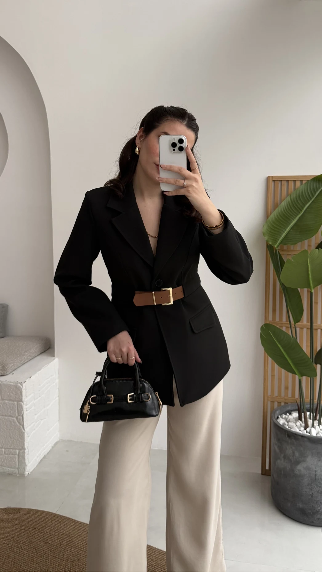 Dolph Kemer Detay Blazer Ceket - Siyah - Kod: 4162