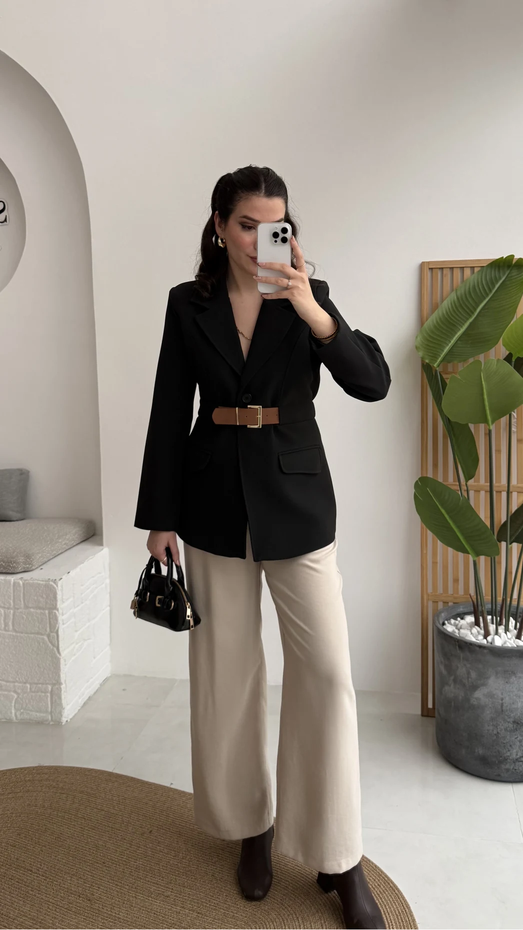 Dolph Kemer Detay Blazer Ceket - Siyah - Kod: 4162