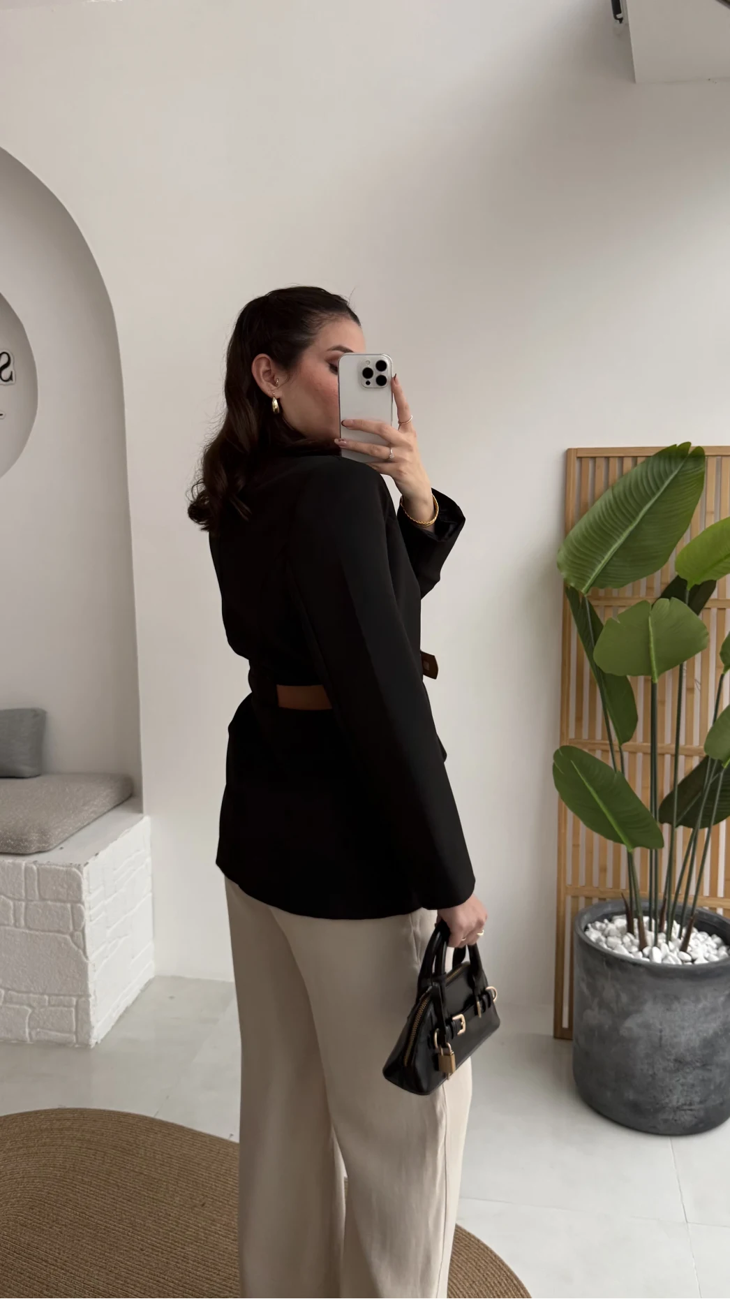 Dolph Kemer Detay Blazer Ceket - Siyah - Kod: 4162